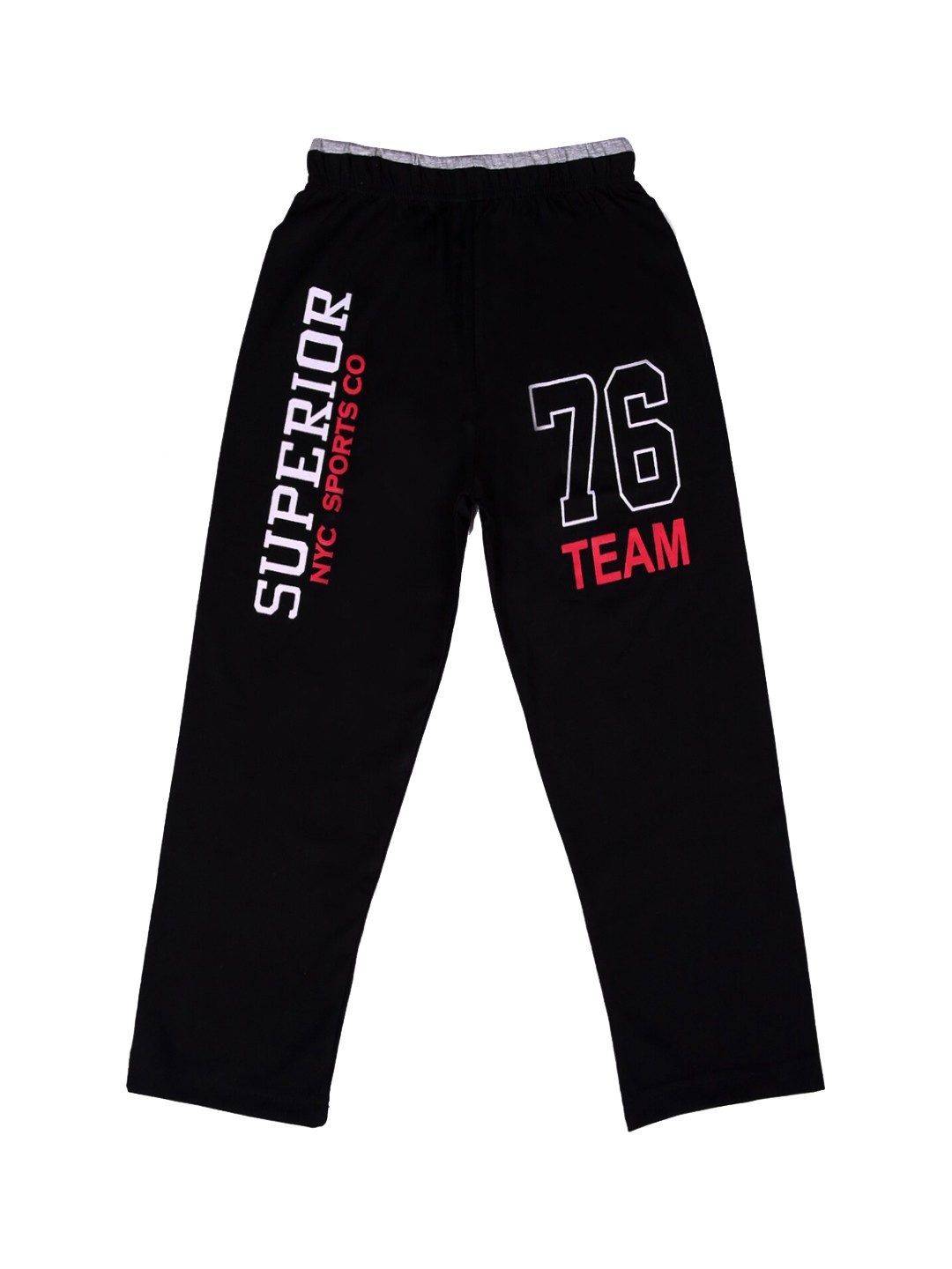 

SWEET ANGEL Boys Black Printed Cotton Track Pant