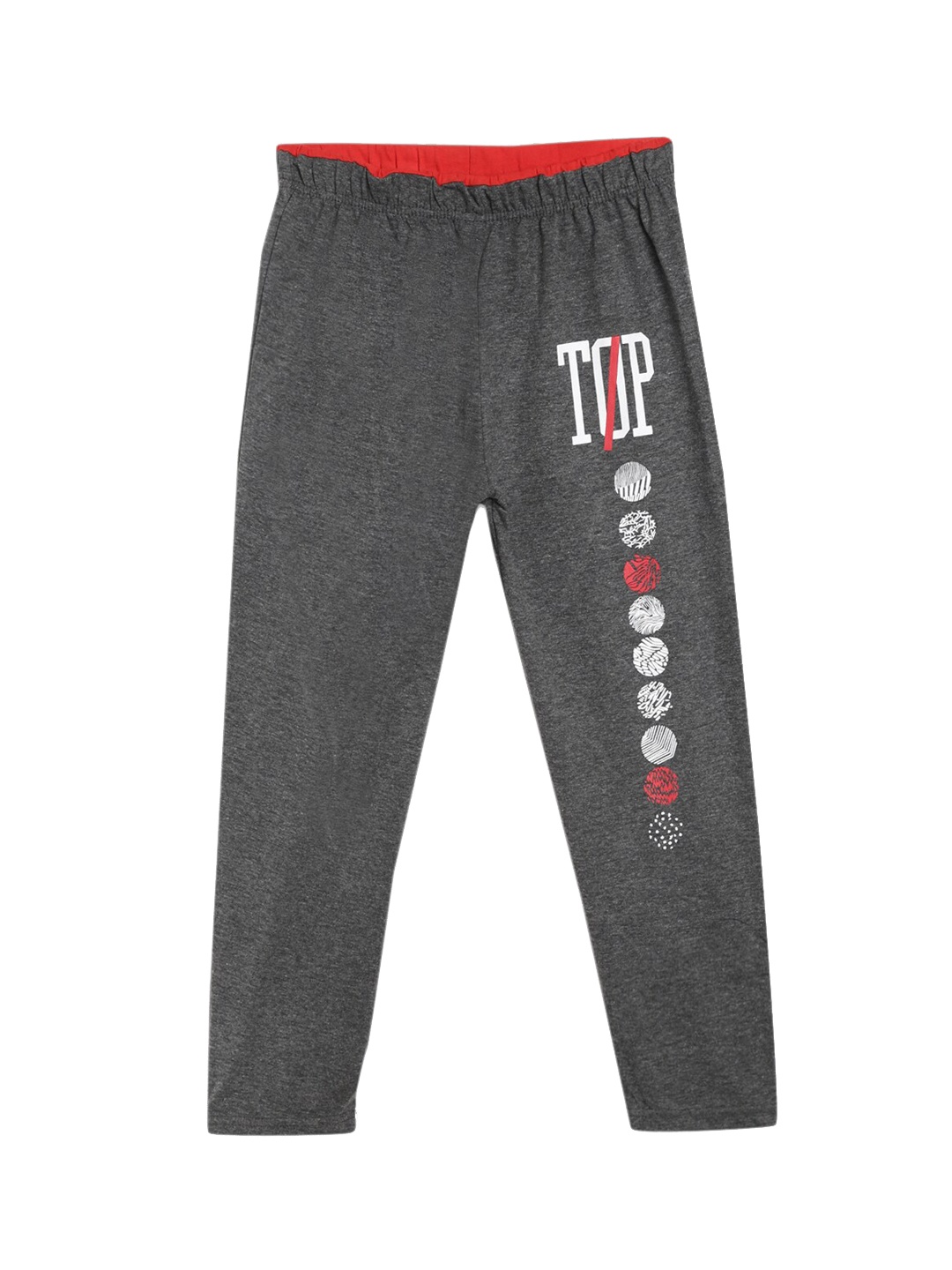 

SWEET ANGEL Boys Charcoal Solid Pure Cotton Relaxed-Fit Track Pants