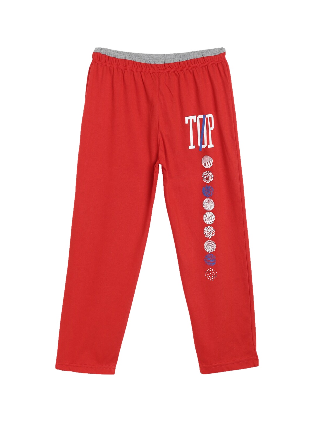 

SWEET ANGEL Boys Red Solid Pure Cotton Relaxed-Fit Track Pants