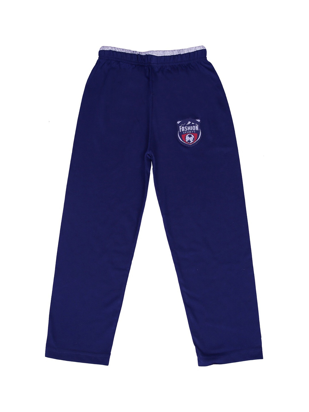 

SWEET ANGEL Boys Navy-Blue Solid Pure Cotton Relaxed-Fit Track Pant