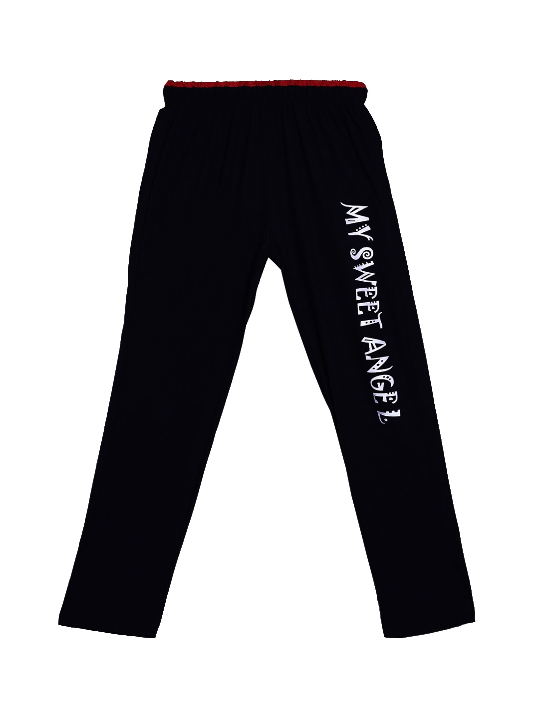 

SWEET ANGEL Boys Black Solid Relaxed-Fit Pure Cotton Track Pants