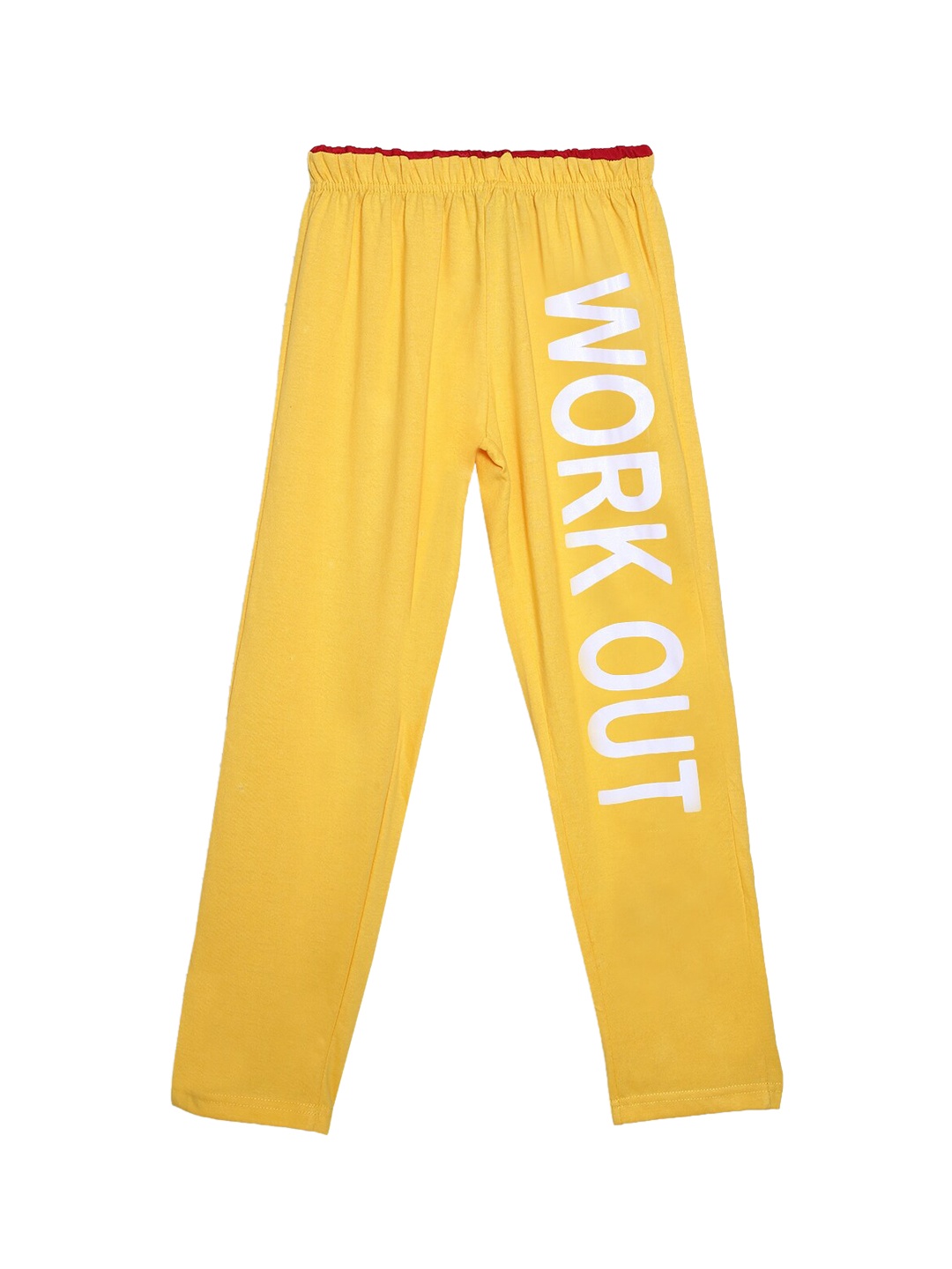 

SWEET ANGEL Boys Yellow Solid Pure Cotton Relaxed-Fit Track Pant