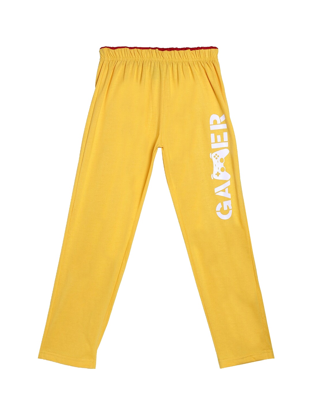 

SWEET ANGEL Boys Yellow Printed Cotton Track Pants