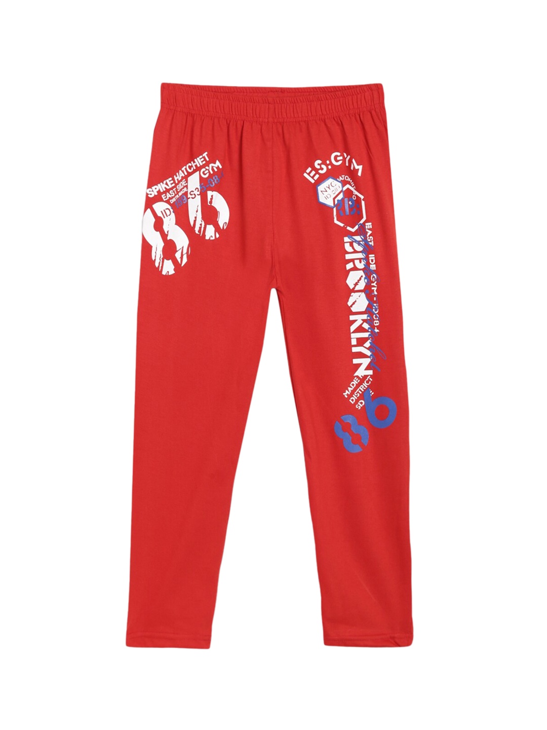 

SWEET ANGEL Boys Red Printed Relaxed-Fit Pure Cotton Track Pants