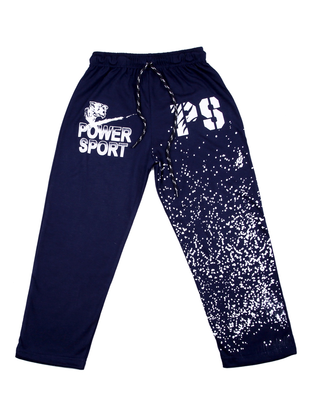 

SWEET ANGEL Boys Navy Blue Typography Printed Cotton Track Pants