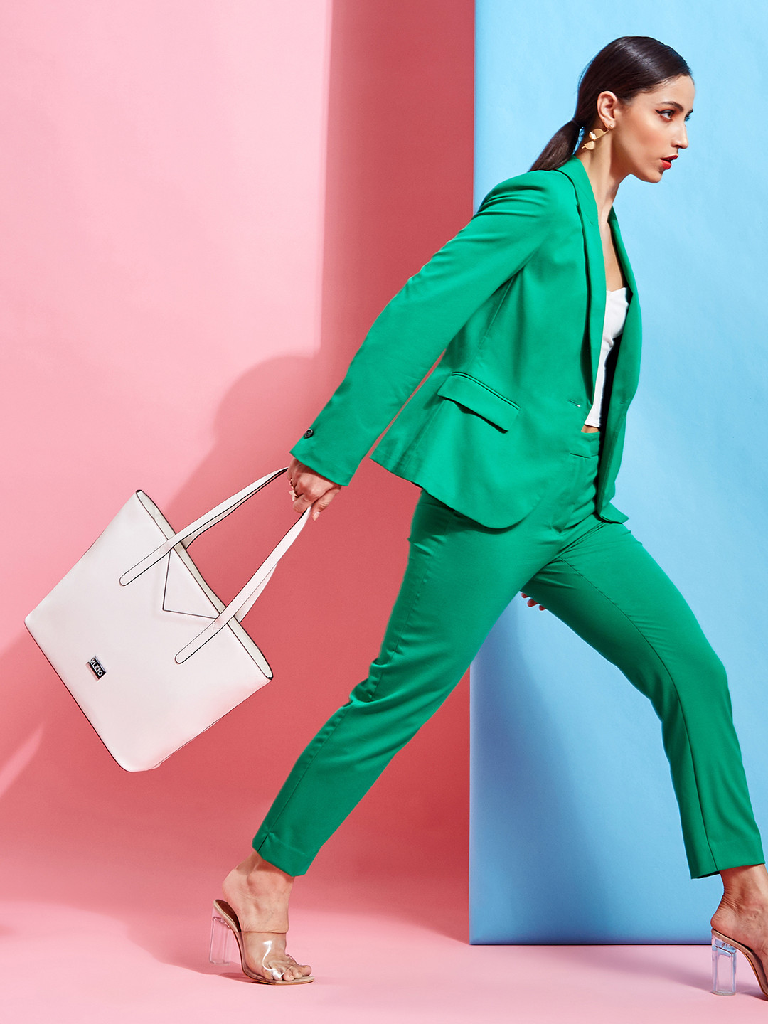 

KLEIO Vegan Tote Bag with Laptop Compartment, White