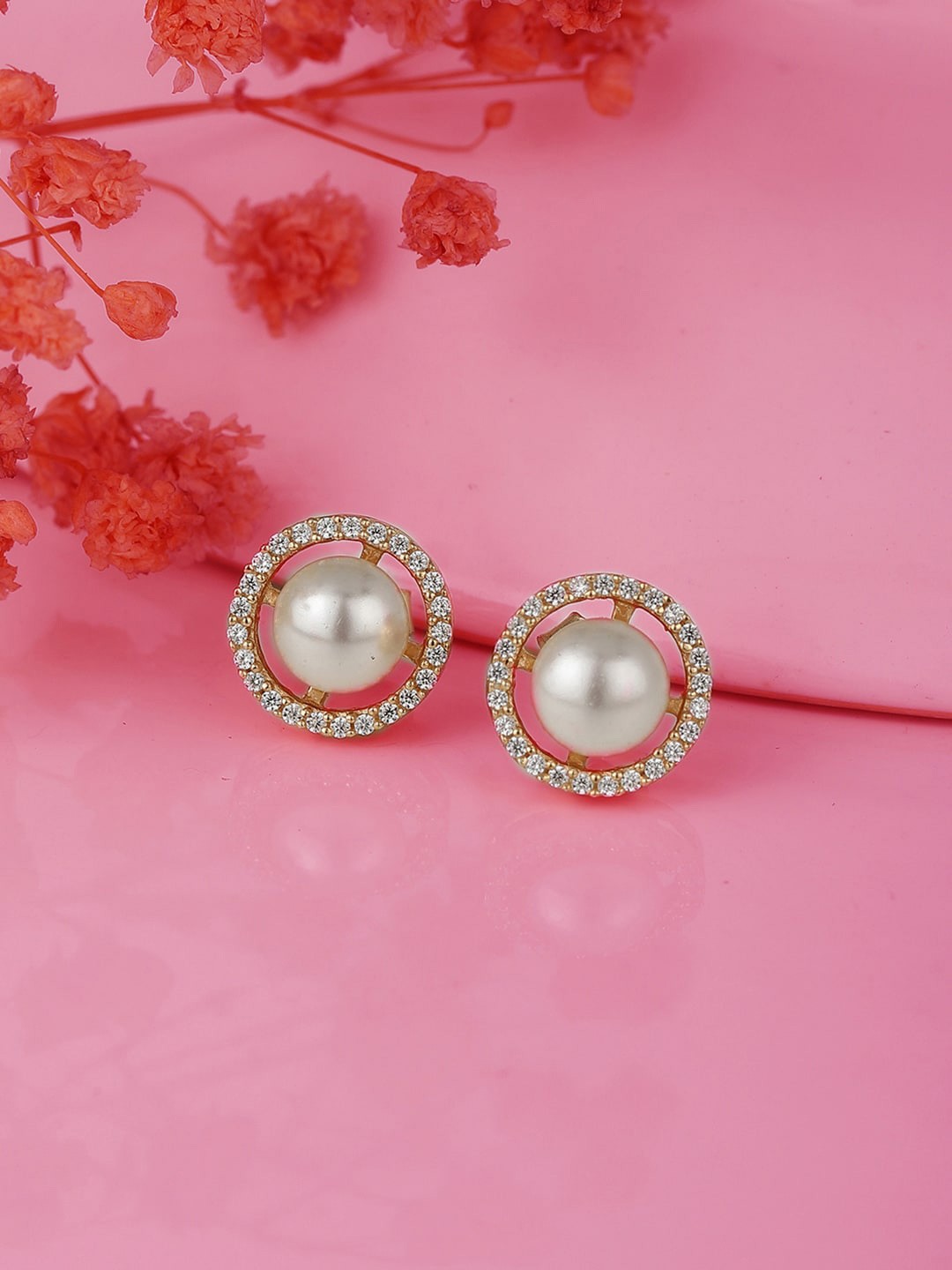 

VANBELLE Rose Gold Circular Studs Earrings