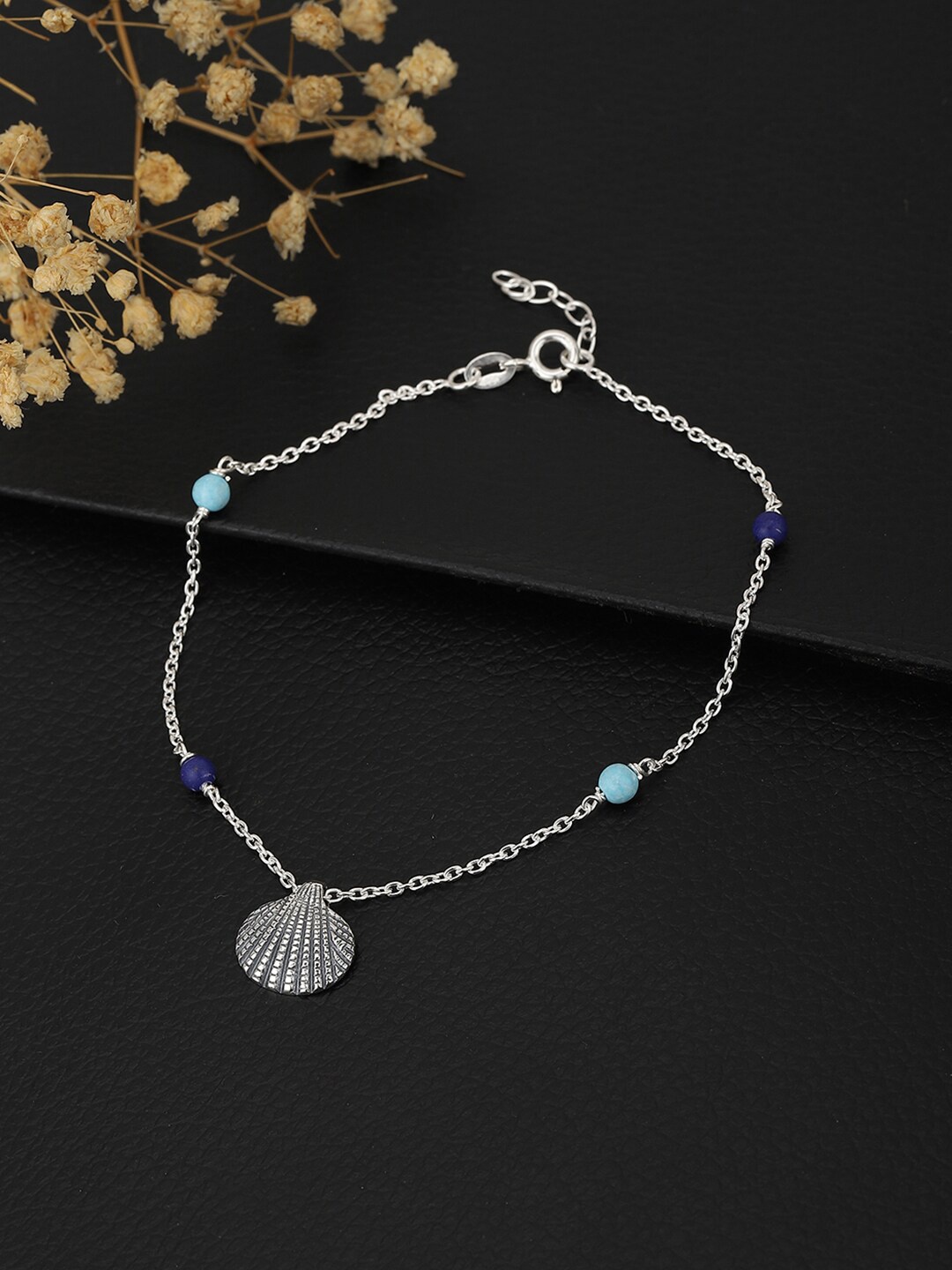 

VANBELLE Oxidised Silver-Plated Anklet