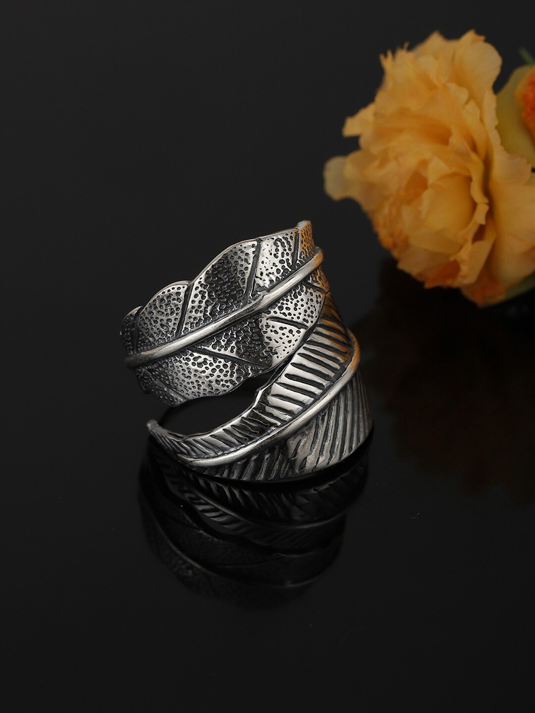 

VANBELLE 92.5 Sterling Silver-Plated Oxidized Finger Ring