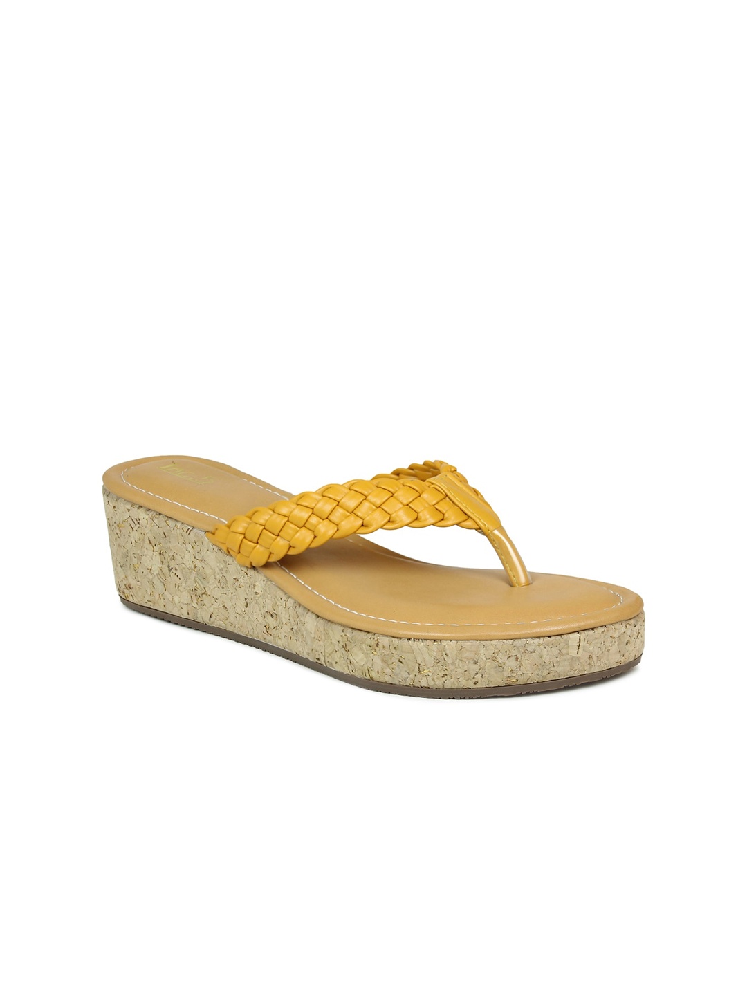 

Inc 5 Mustard Wedge Sandals