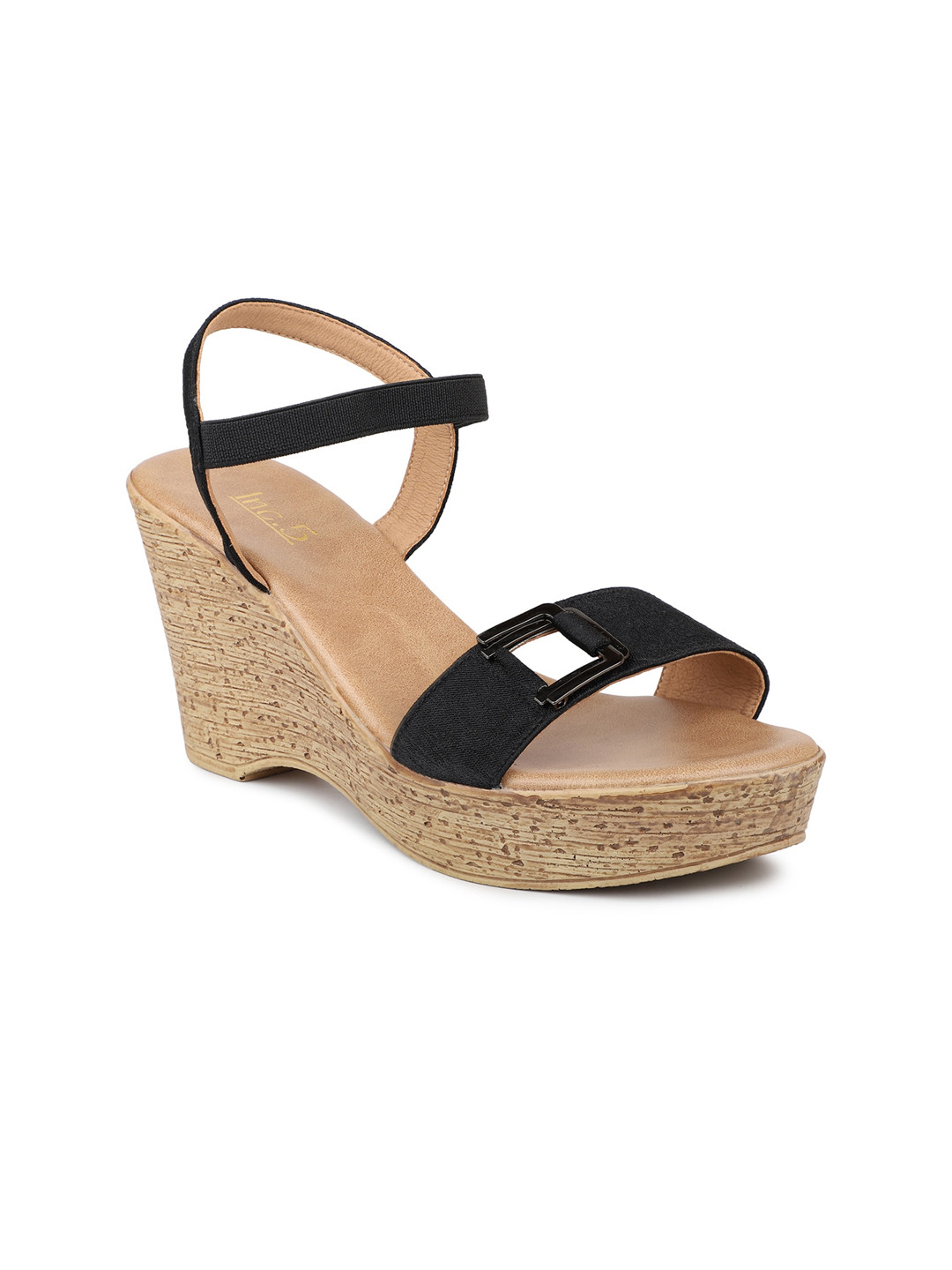 

Inc 5 Women Black Textured Sandals