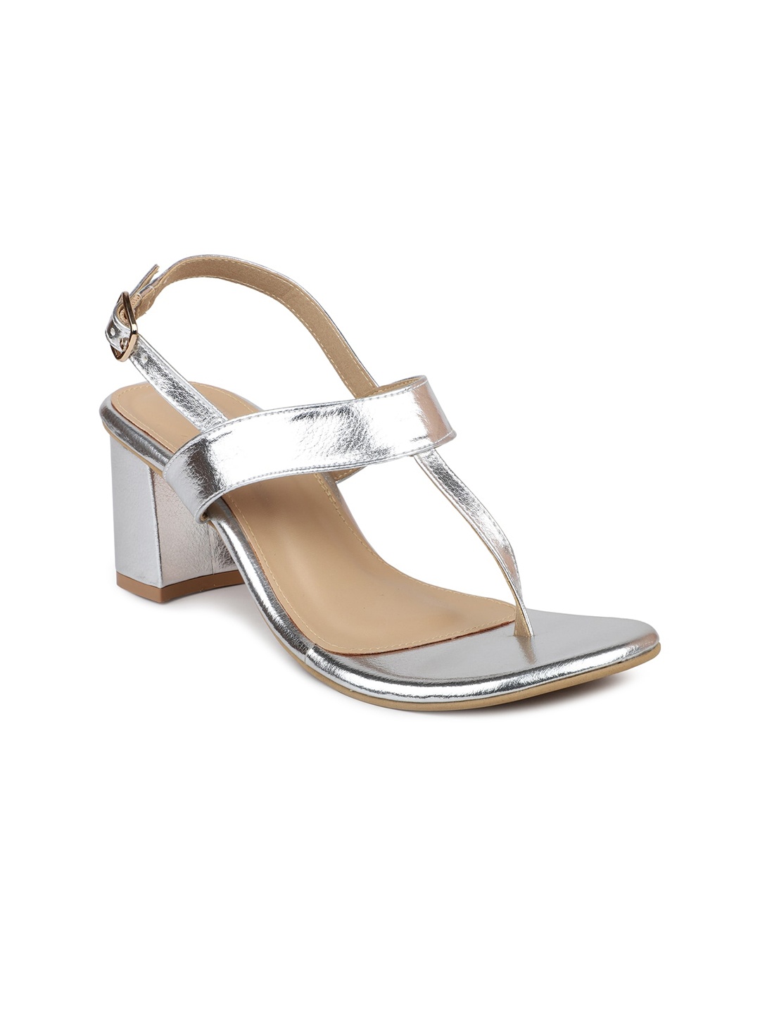 

Inc 5 Women Silver Embellished Block Heel Sandals