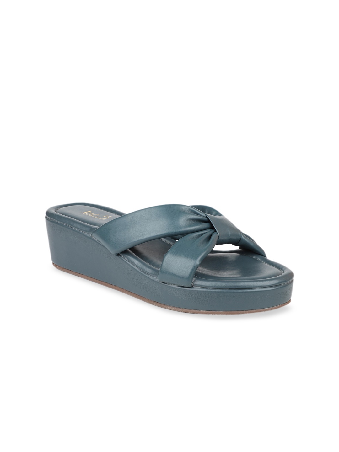 

Inc 5 Women Blue Wedge Sandals, Teal