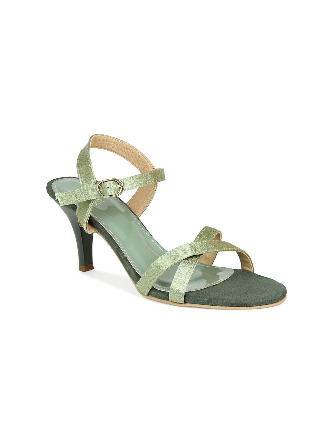 

Inc 5 Green Embellished Heels with Buckles