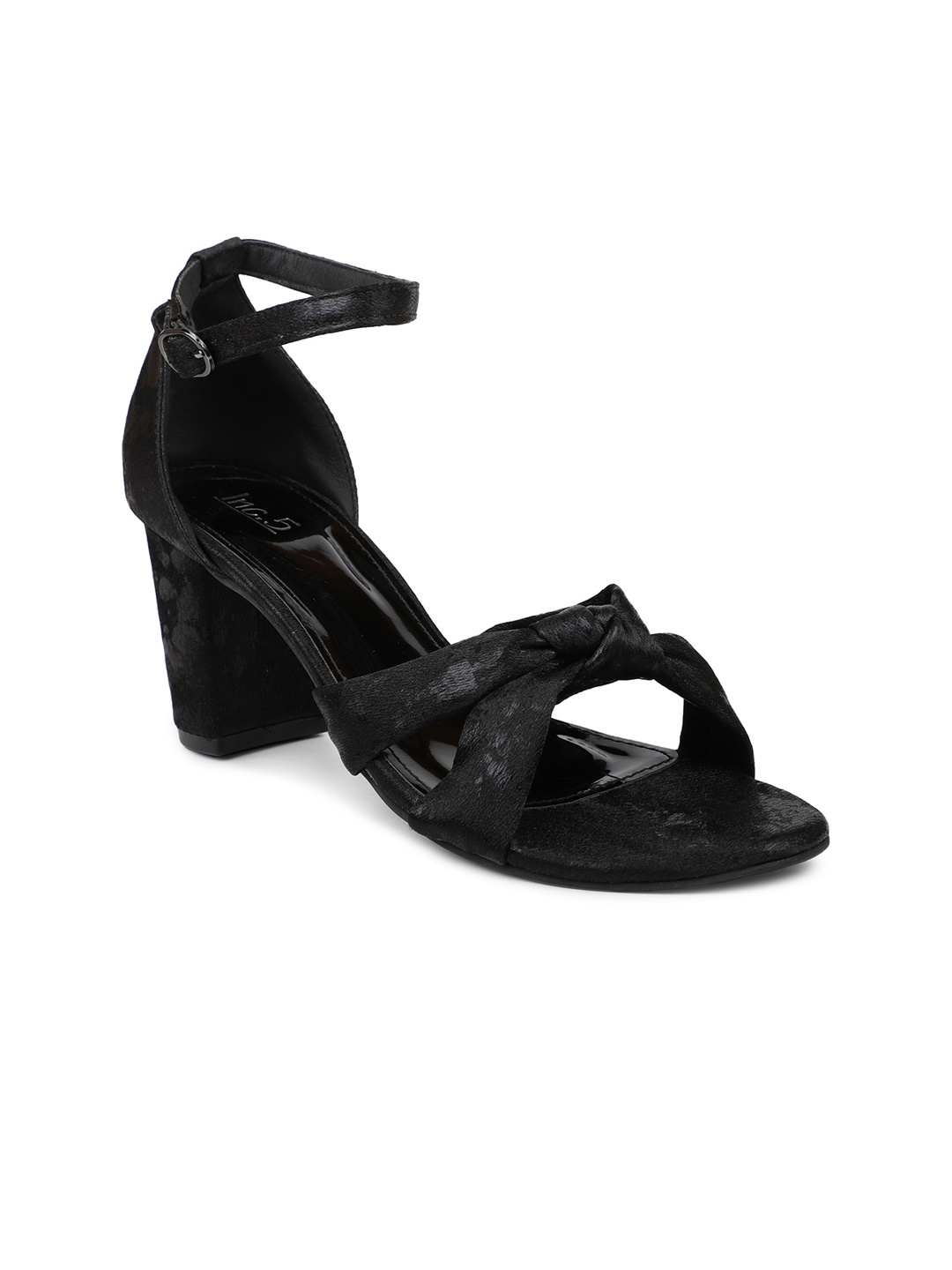 

Inc 5 Black Suede Block Heels with Buckles