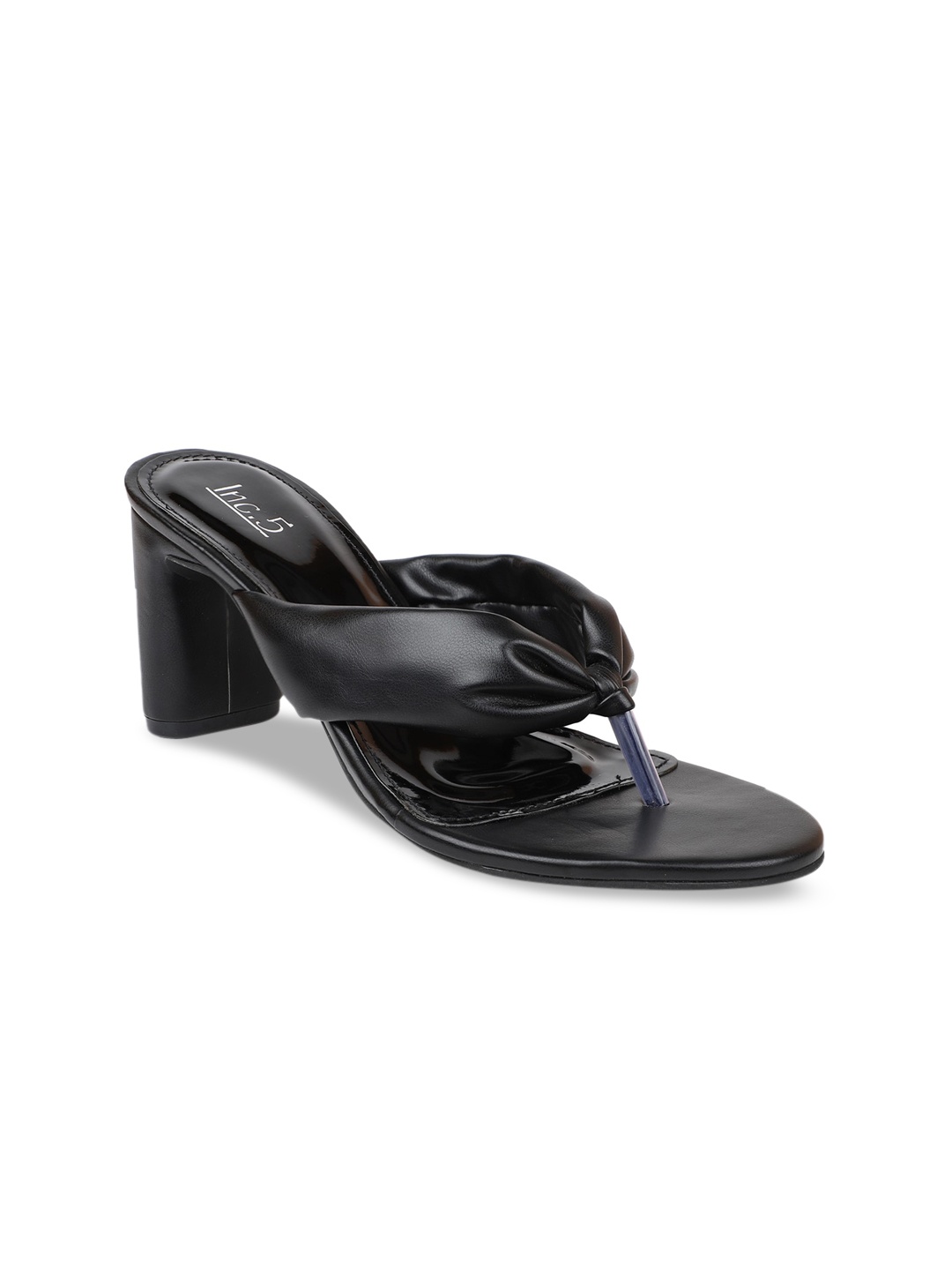 

Inc 5 Black Solid Block Heels