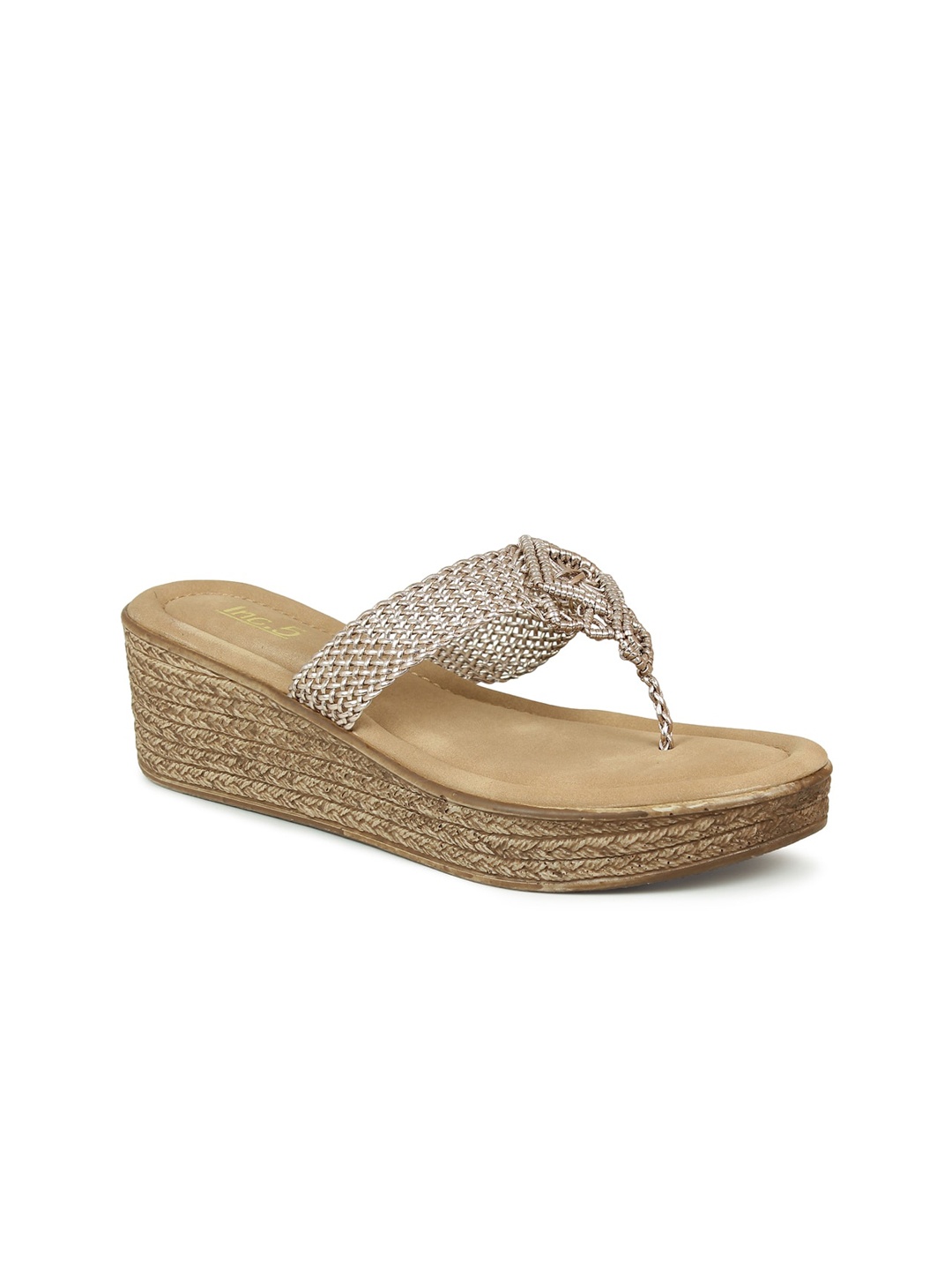 

Inc 5 Women Copper-Toned Embellished High-Top Flatform Heels