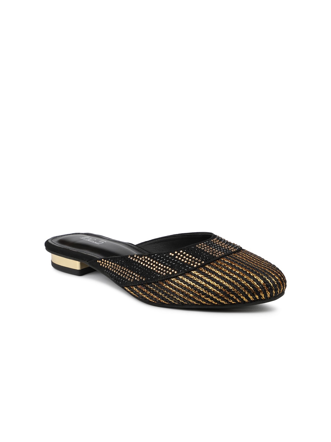 

Inc 5 Women Black High-Top Block Mules