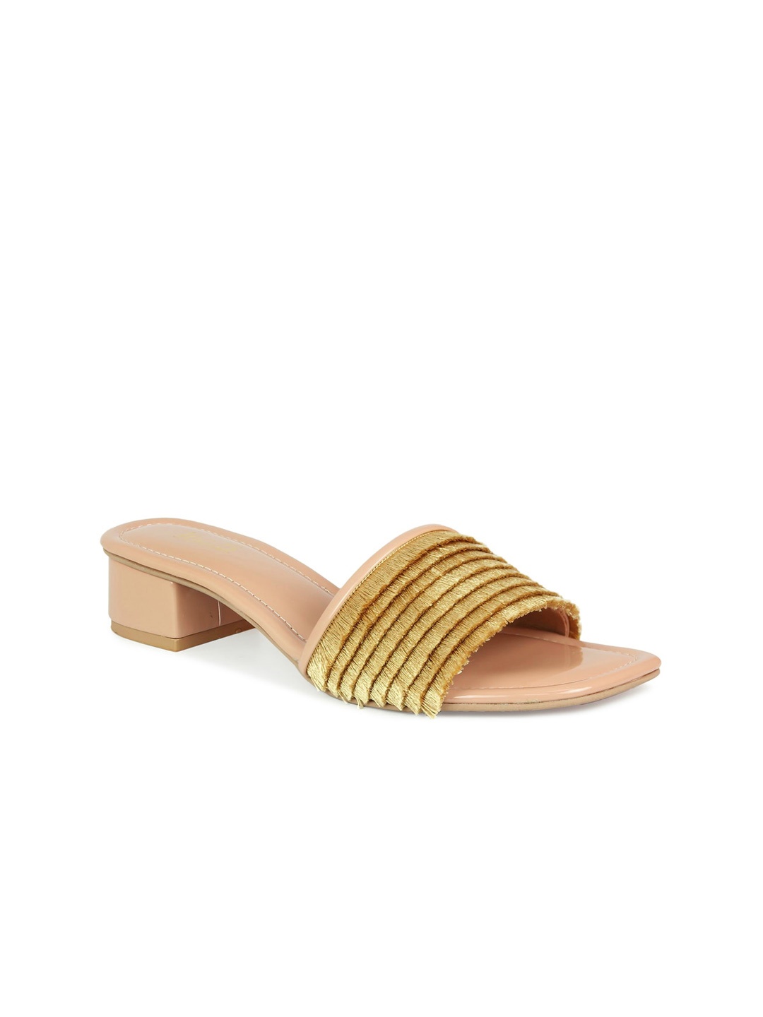 

Inc 5 Women Beige High-Top Block Mules with Tassels
