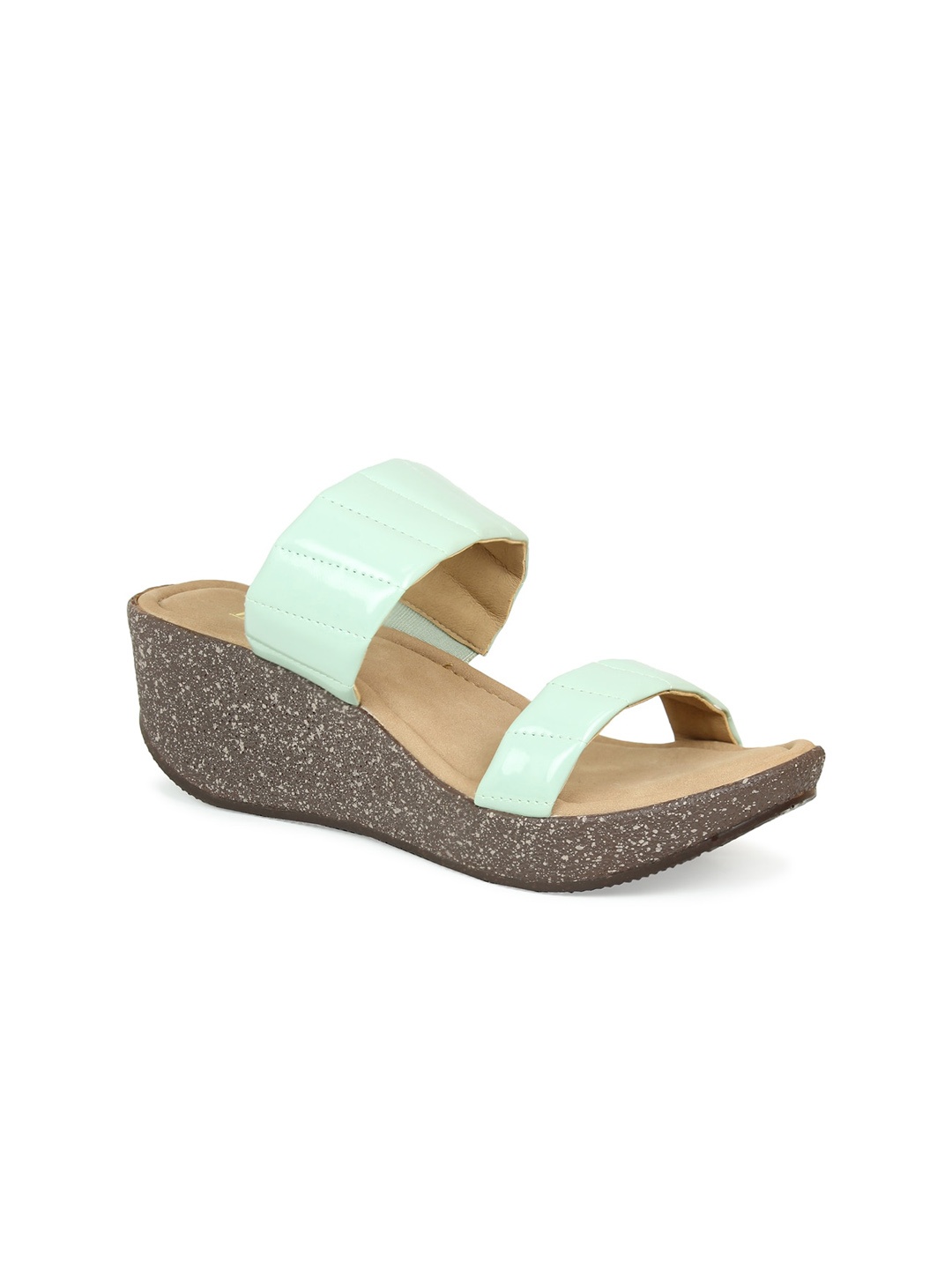 

Inc 5 Green Suede Wedge Heels