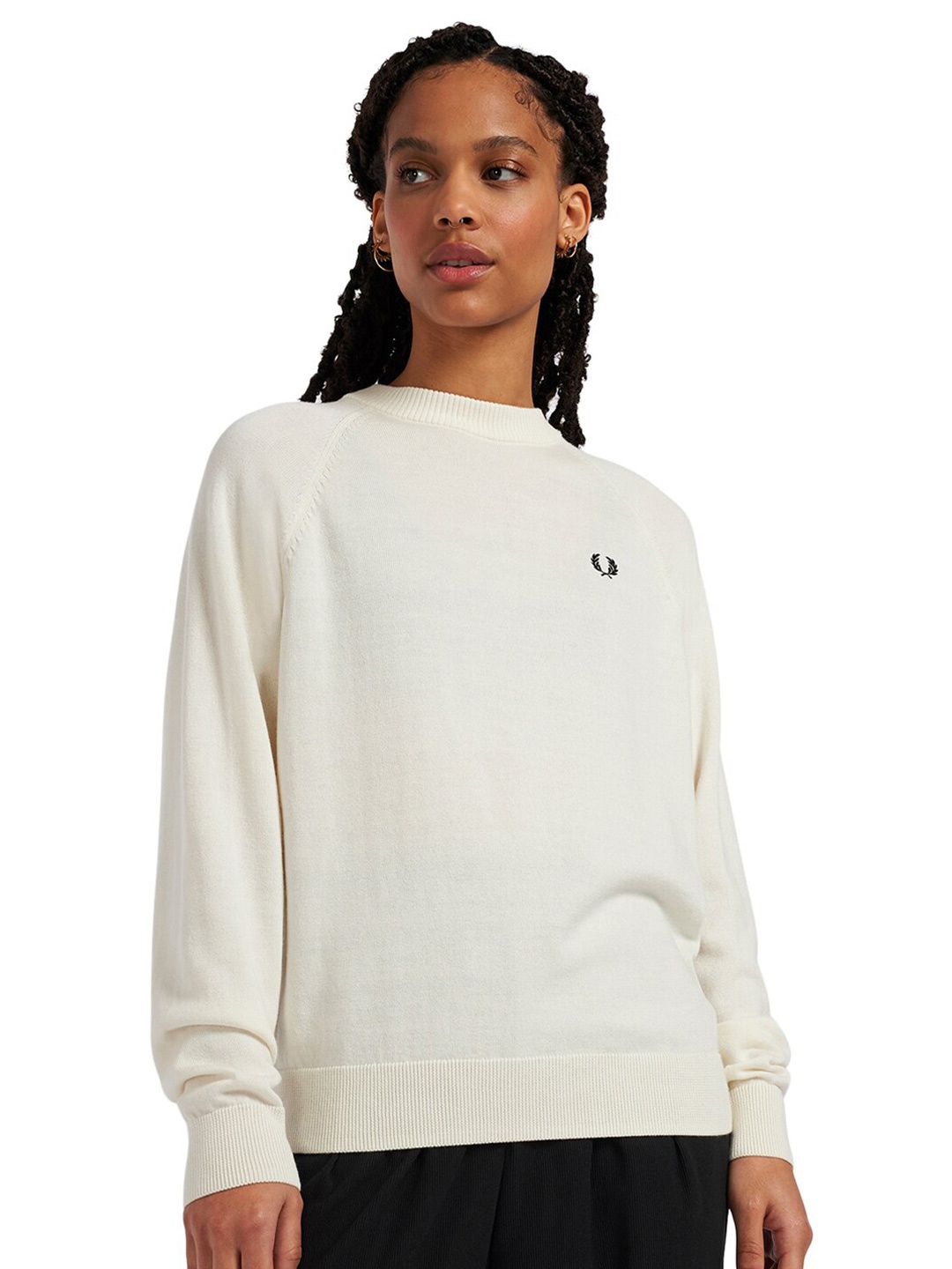 

Fred Perry Women Cream-Coloured Pullover