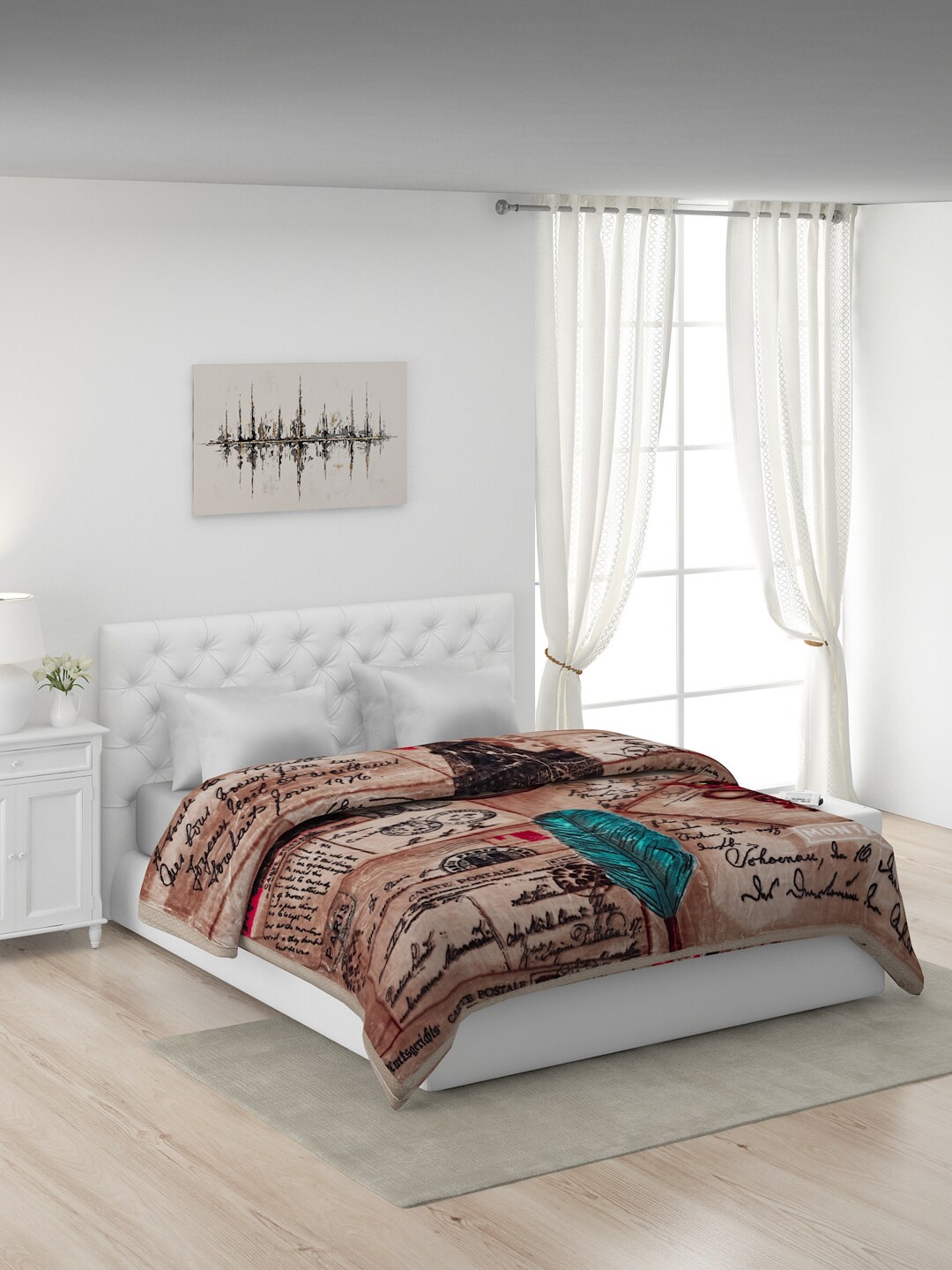 

Monte Carlo Brown & Blue Heavy Winter Double Bed Blanket