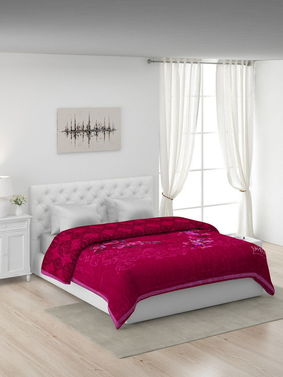 

Monte Carlo Pink & Purple Floral Heavy Winter Double Bed Blanket