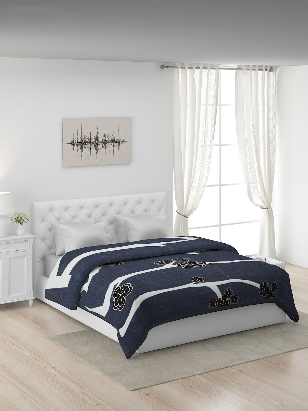

Monte Carlo Blue & White Floral Heavy Winter Double Bed Blanket