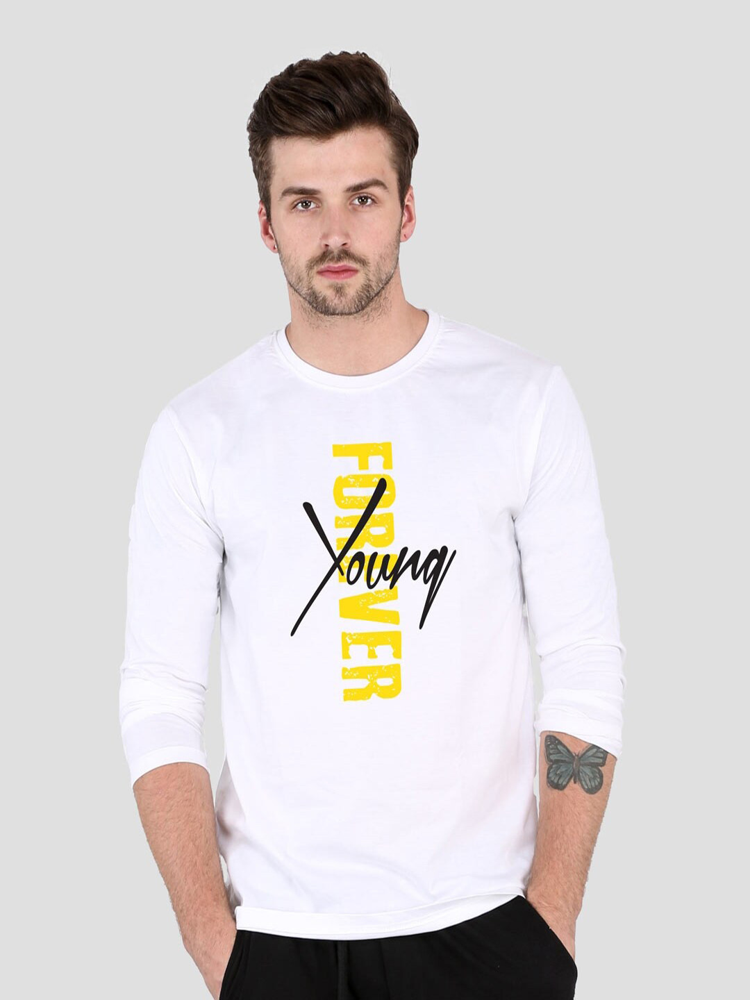 

Bewakoof Men White Typography Printed T-shirt