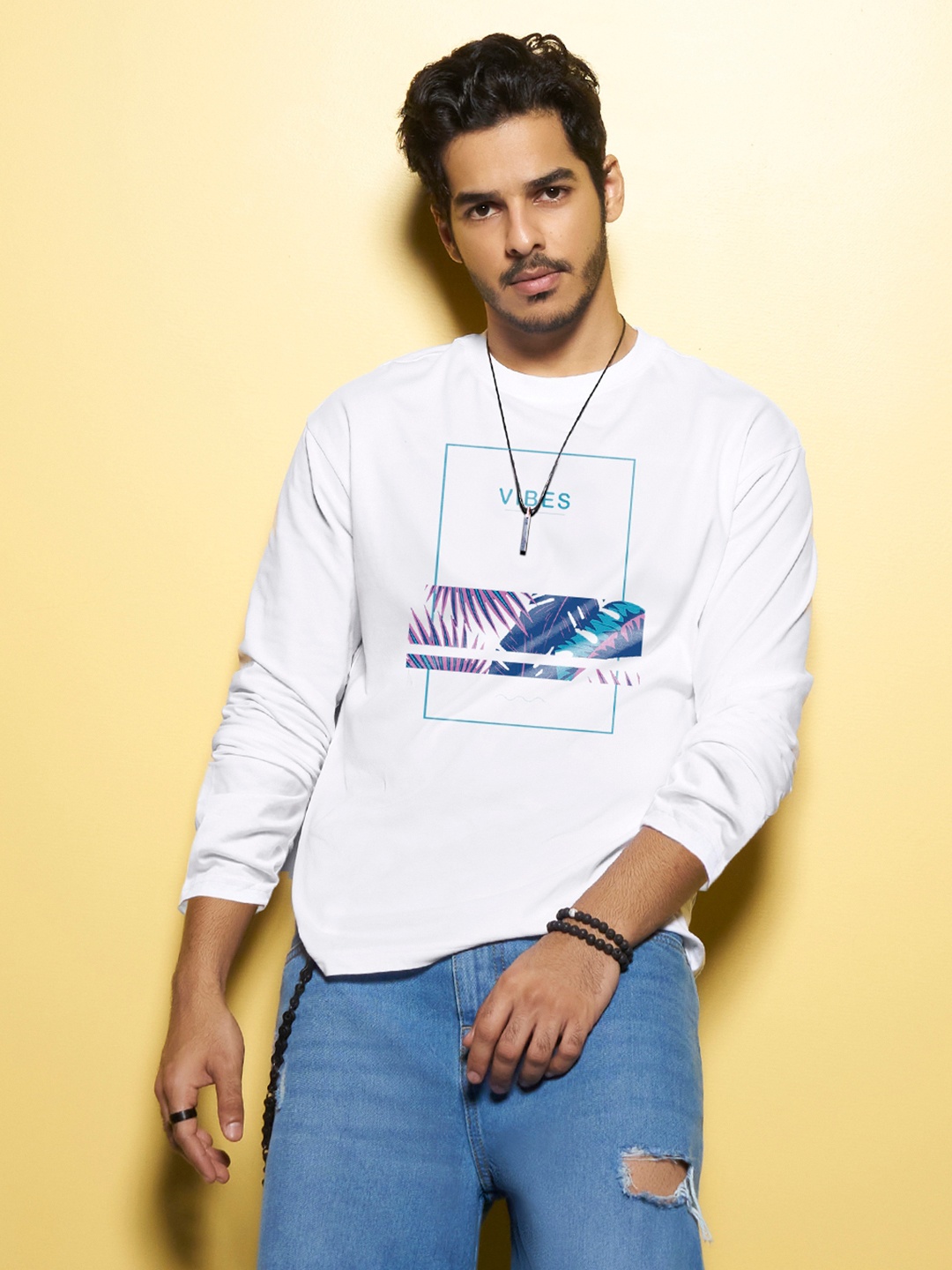 

Bewakoof Men White Typography Printed T-shirt