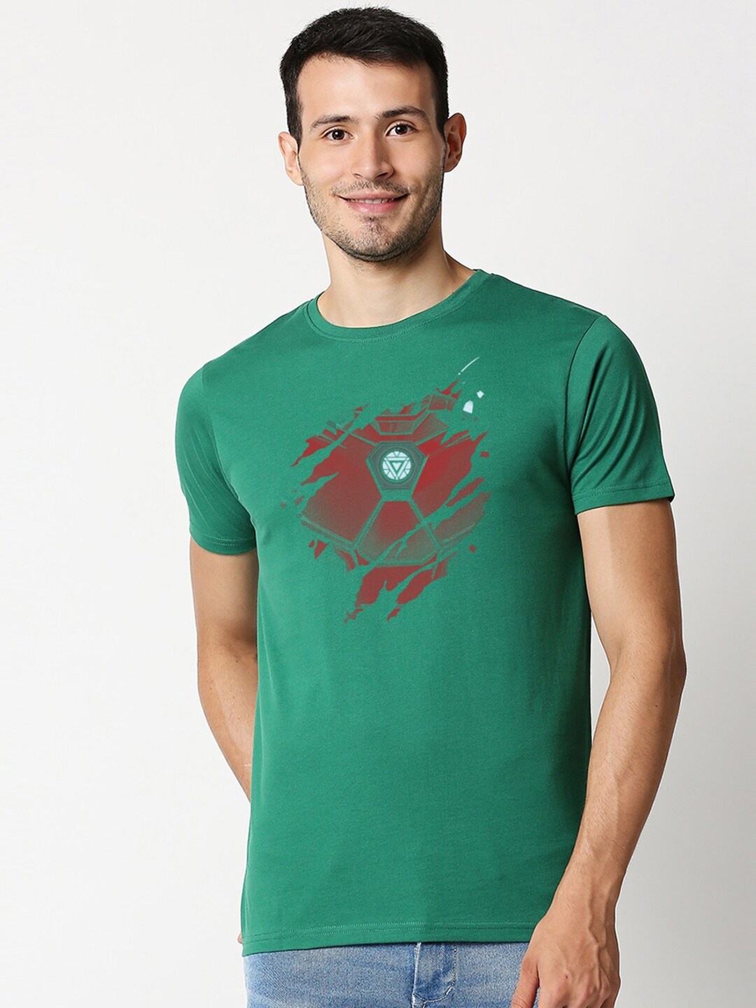 

Bewakoof Men Green Printed T-shirt
