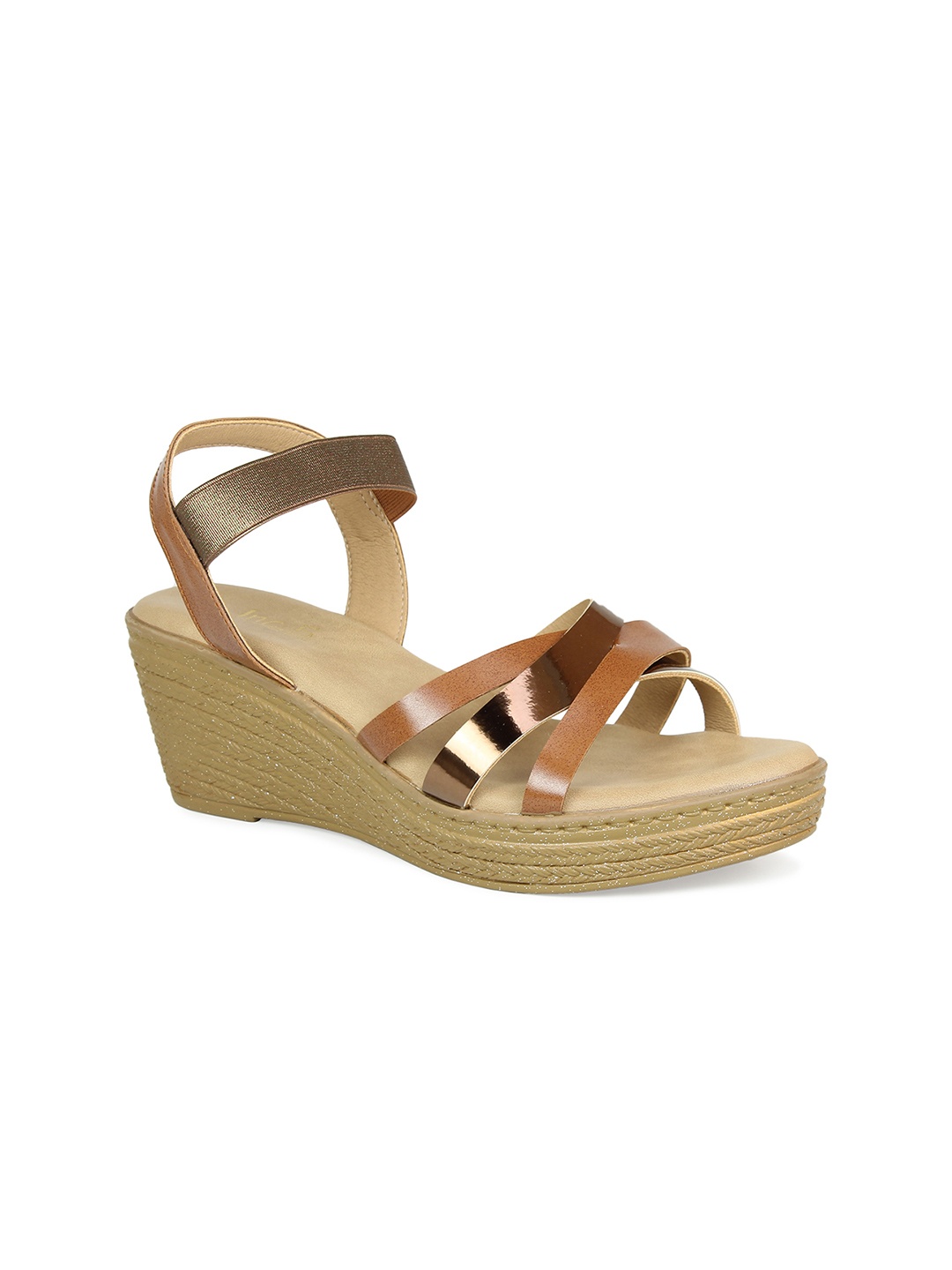 

Inc 5 Tan Open-Toe Wedge Heels