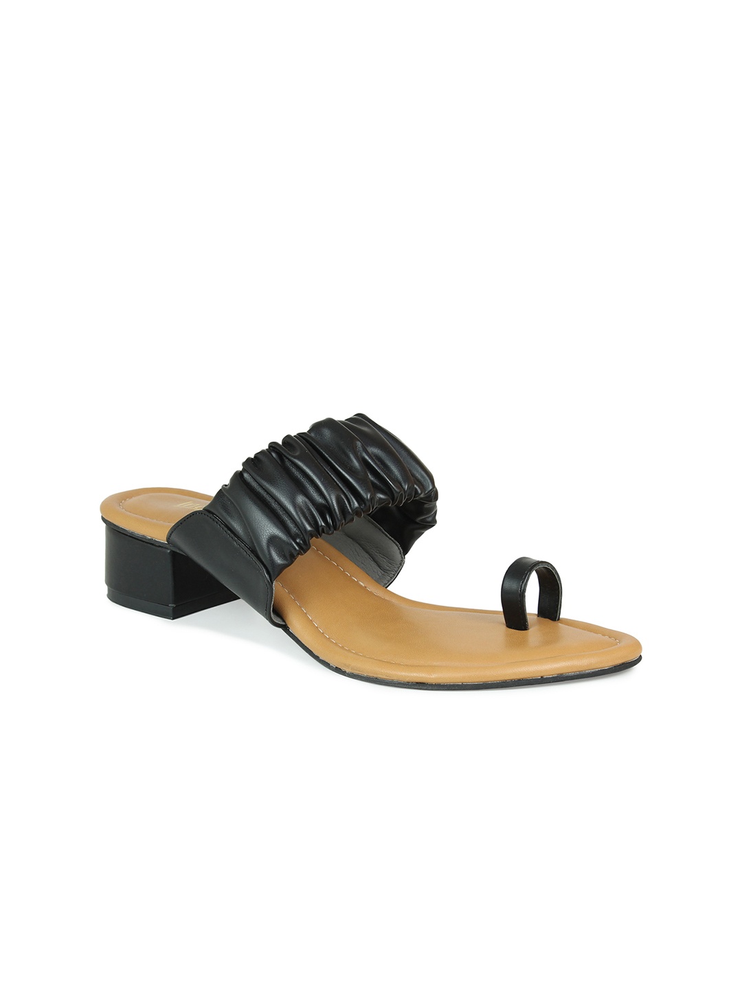 

Inc 5 Women Beige & Black Block Sandals