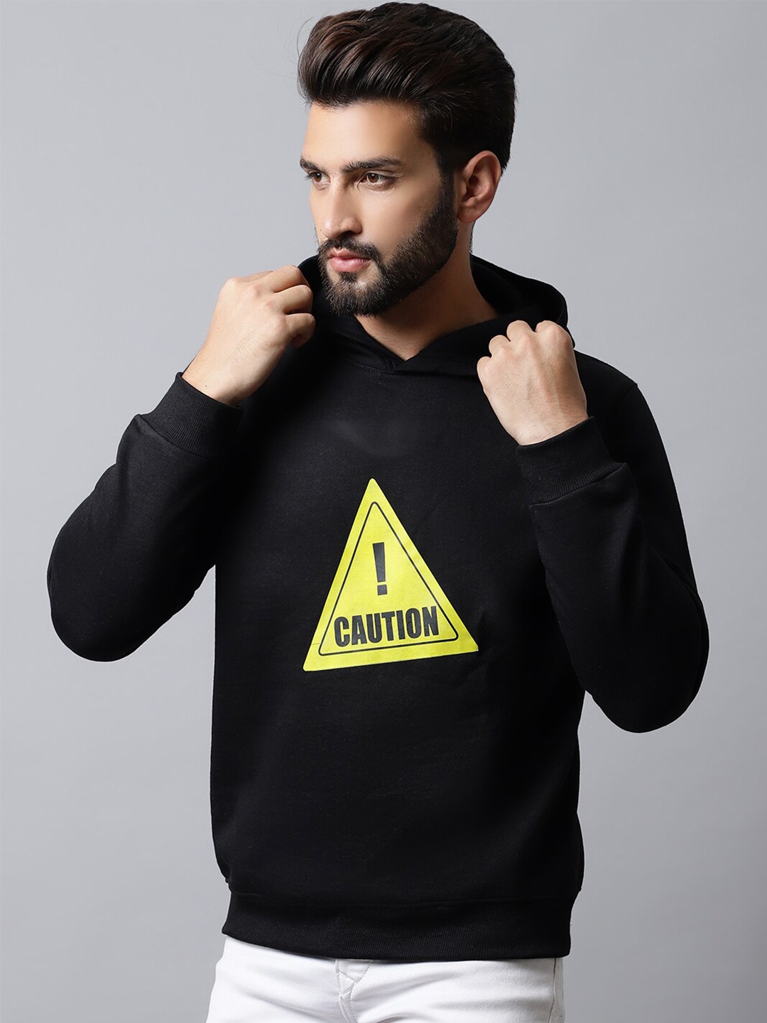 

Obaan Men Printed Sweatshirt, Black
