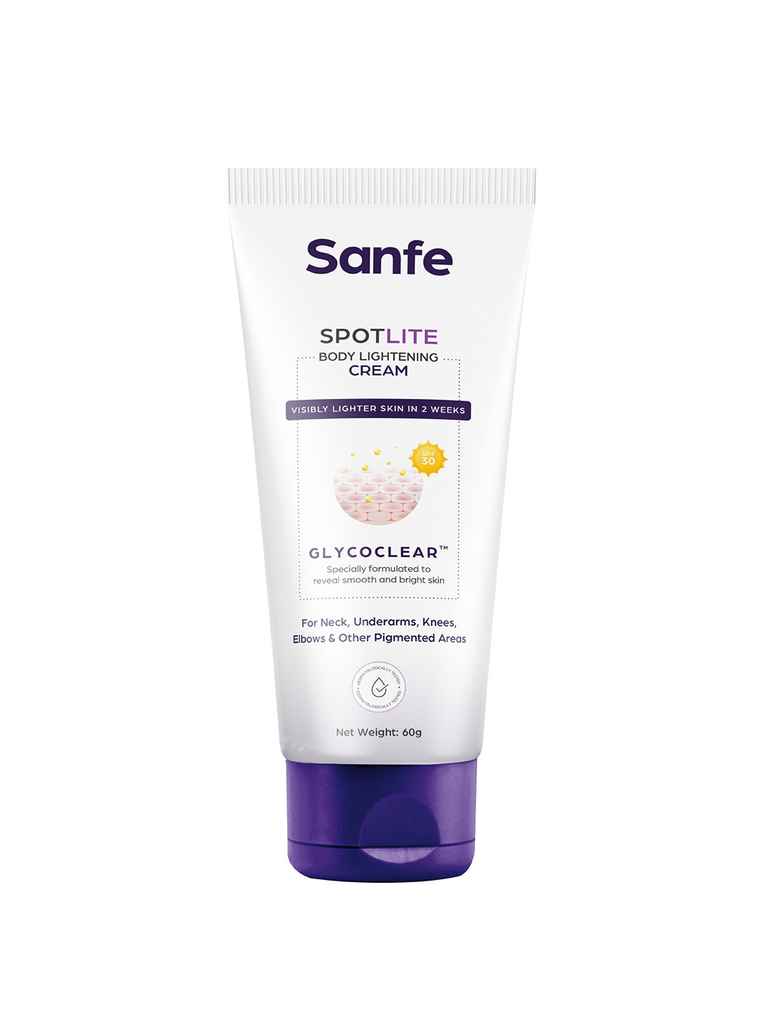 

Sanfe Spotlite Body Cream For Dark Neck Joints & Underarms Lightening - 60g, Beige