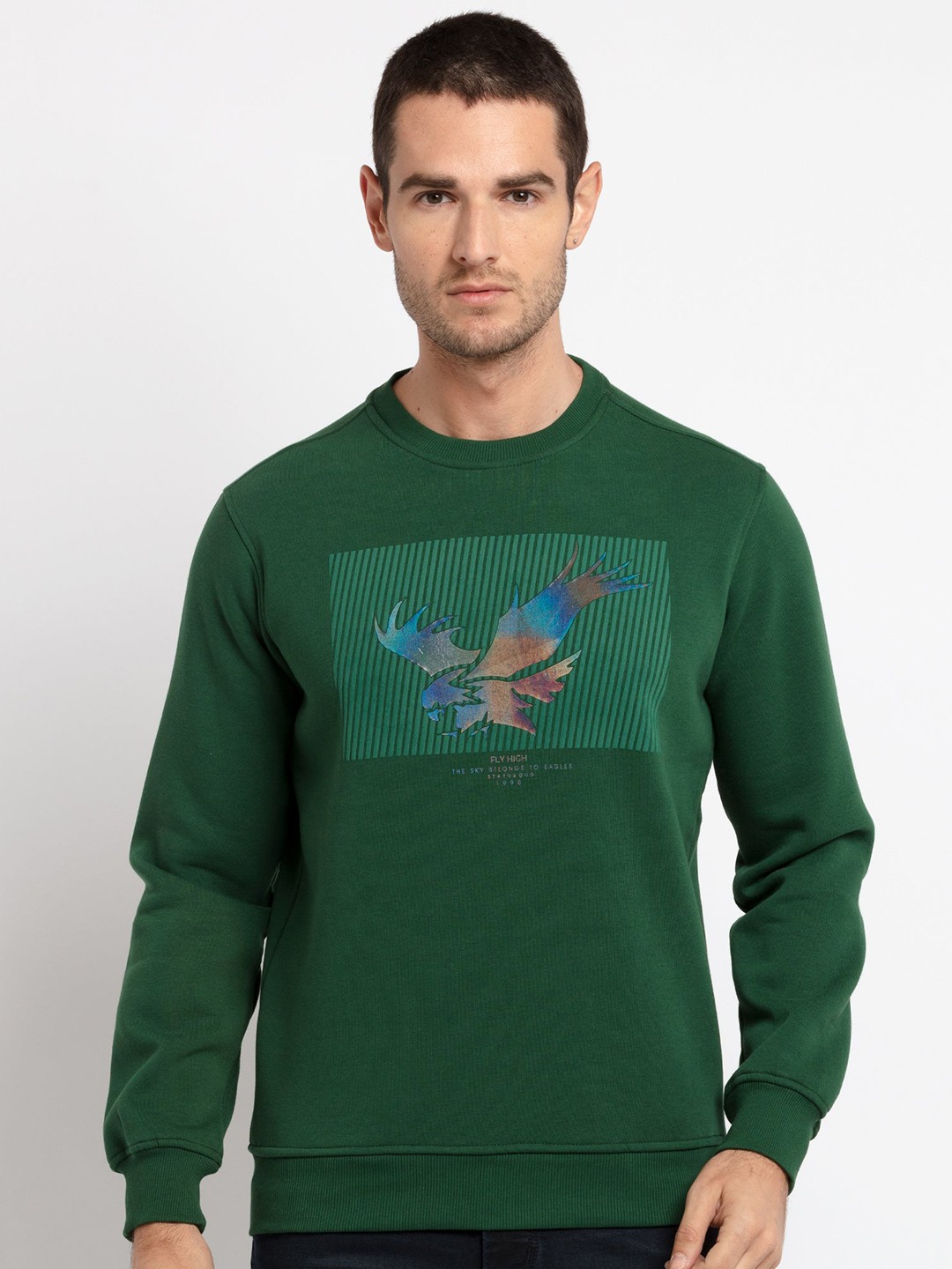

Status Quo Men Printed Sweatshirt, Green