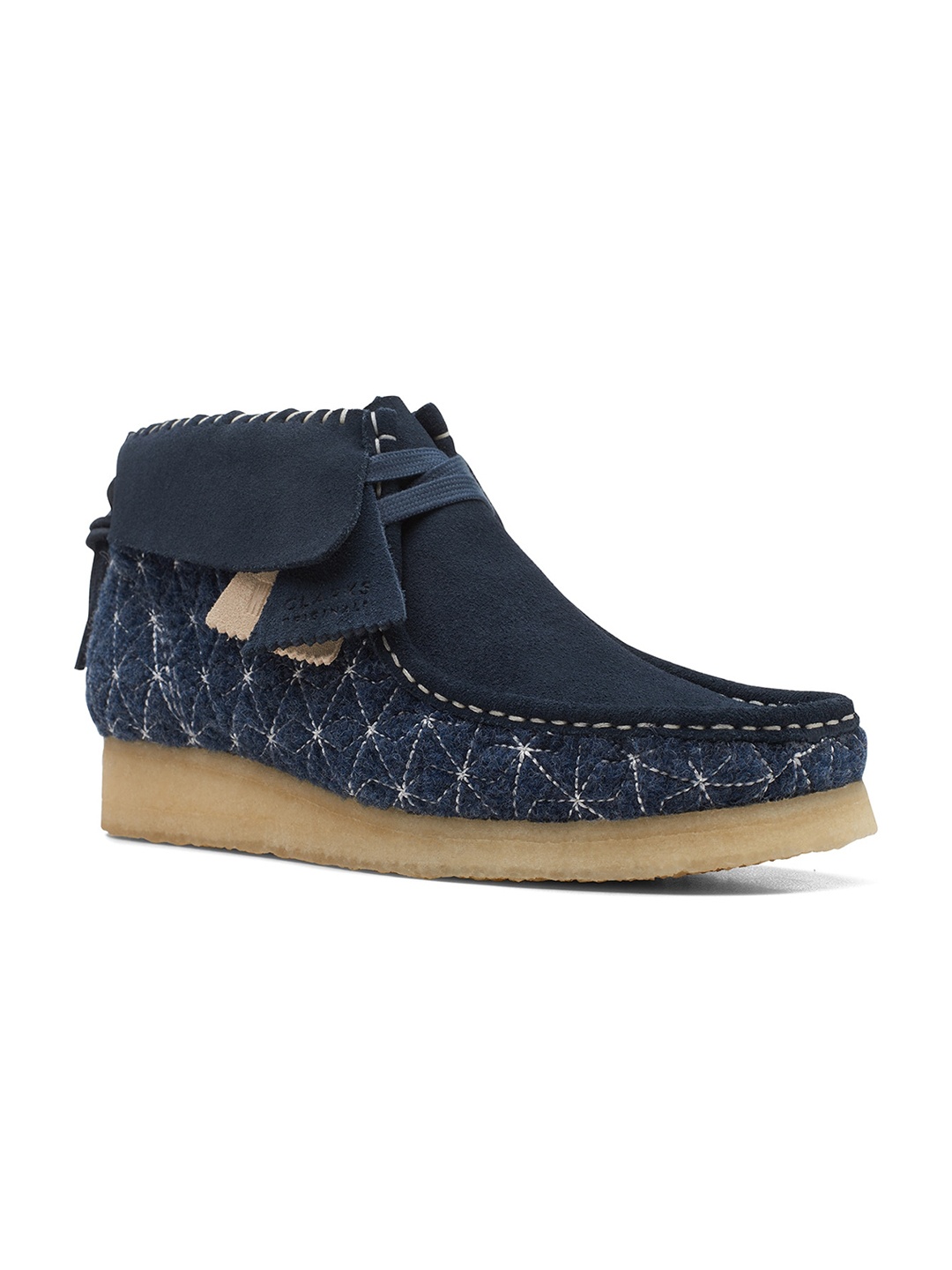 

Clarks Women Navy Blue Printed Casual Boots
