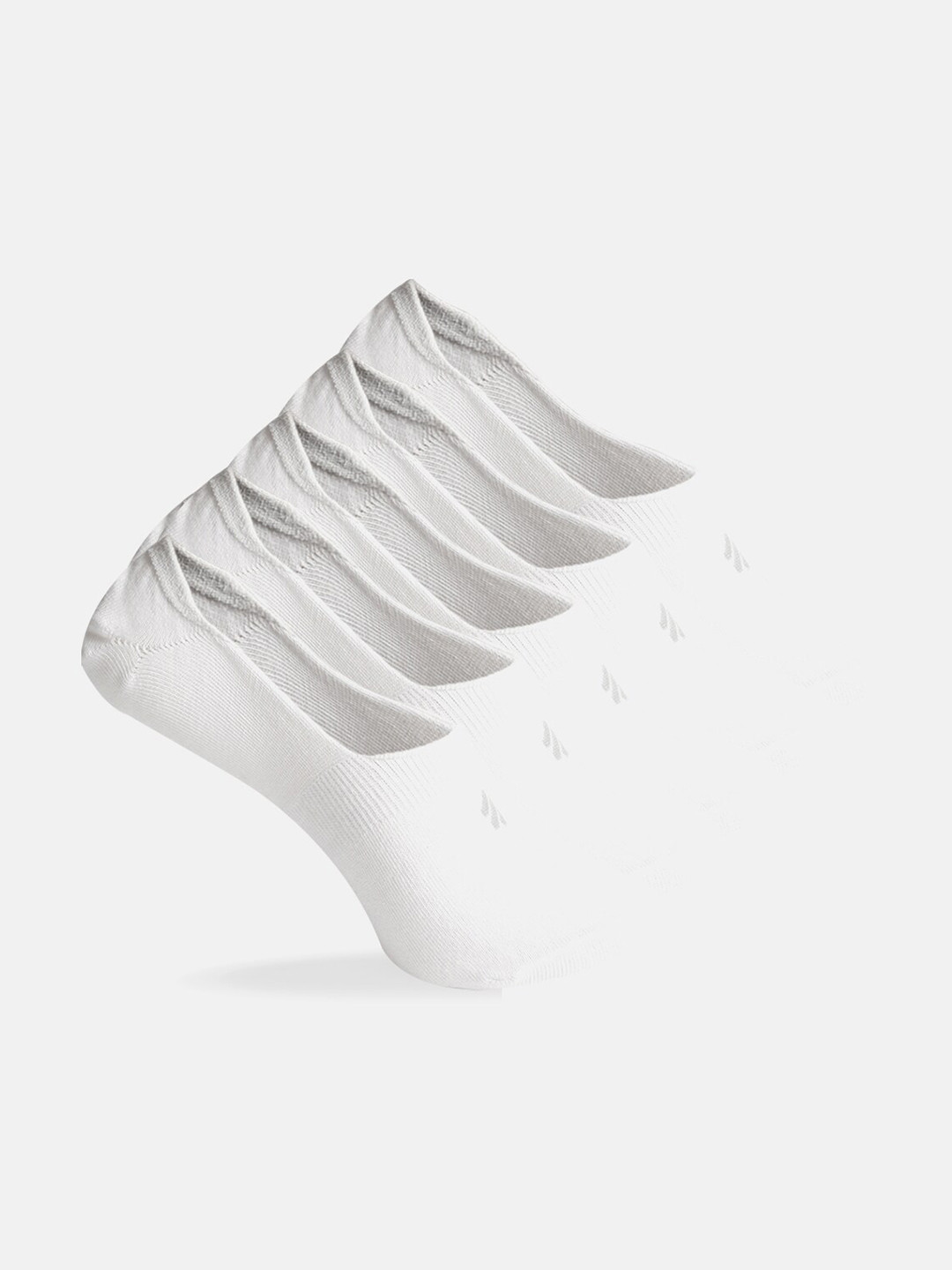 

ONN Men Pack Of 5 White Solid Shoe Liners