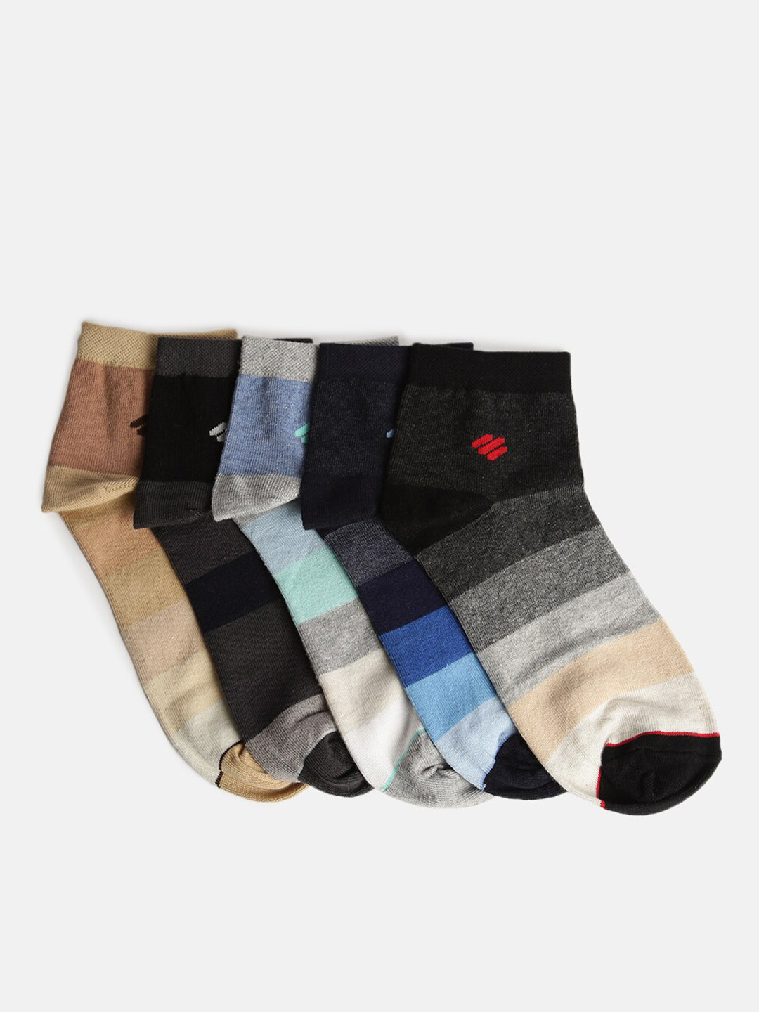 

ONN Men Pack of 5 Cotton Ankle-Length Socks, Grey