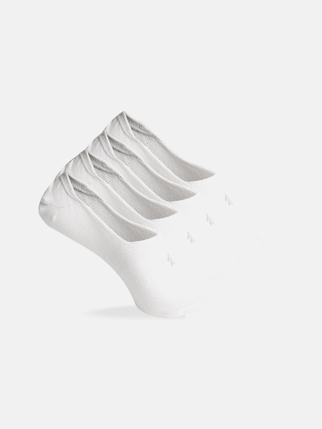 

ONN Men Pack Of 4 White Solid Shoe Liners Socks