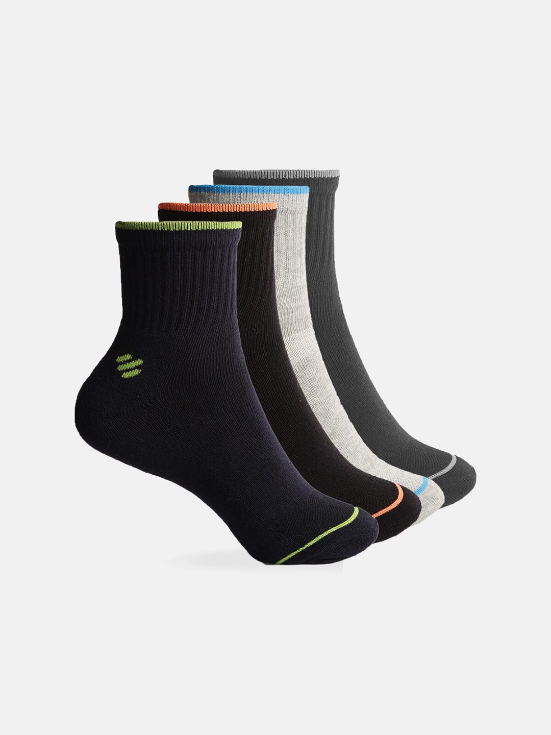 

ONN Men Pack of 4 Cotton Ankle-Length Socks, Assorted