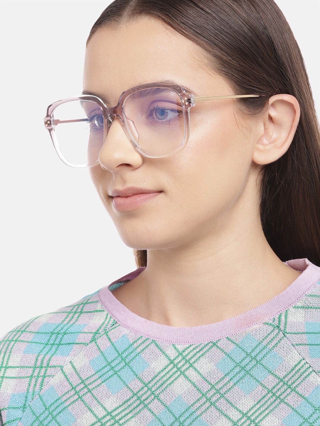 

Voyage Unisex Purple & Gold-Toned Full Rim Oversized Frames TR83027MG3851