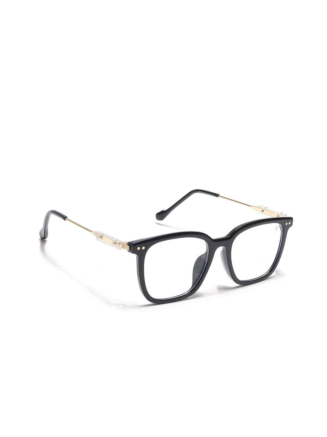 

Voyage Unisex Black & Gold-Toned Full Rim Square Frames