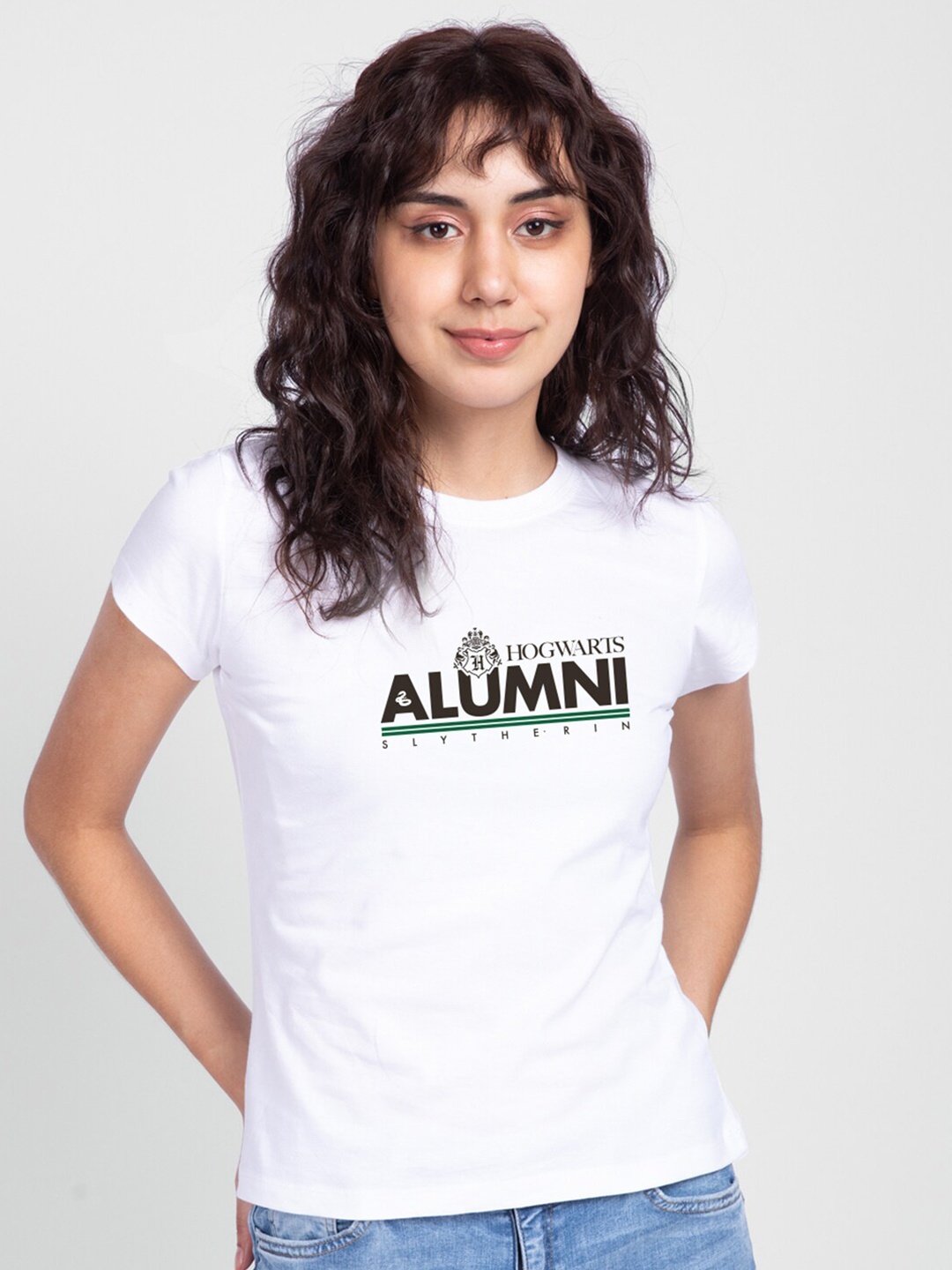 

Bewakoof Women White Typography Printed T-shirt