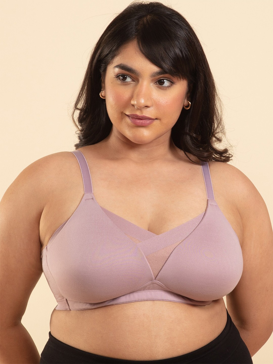 

Nykd Purple Solid Heavily Padded Non-Wired Everyday Bra
