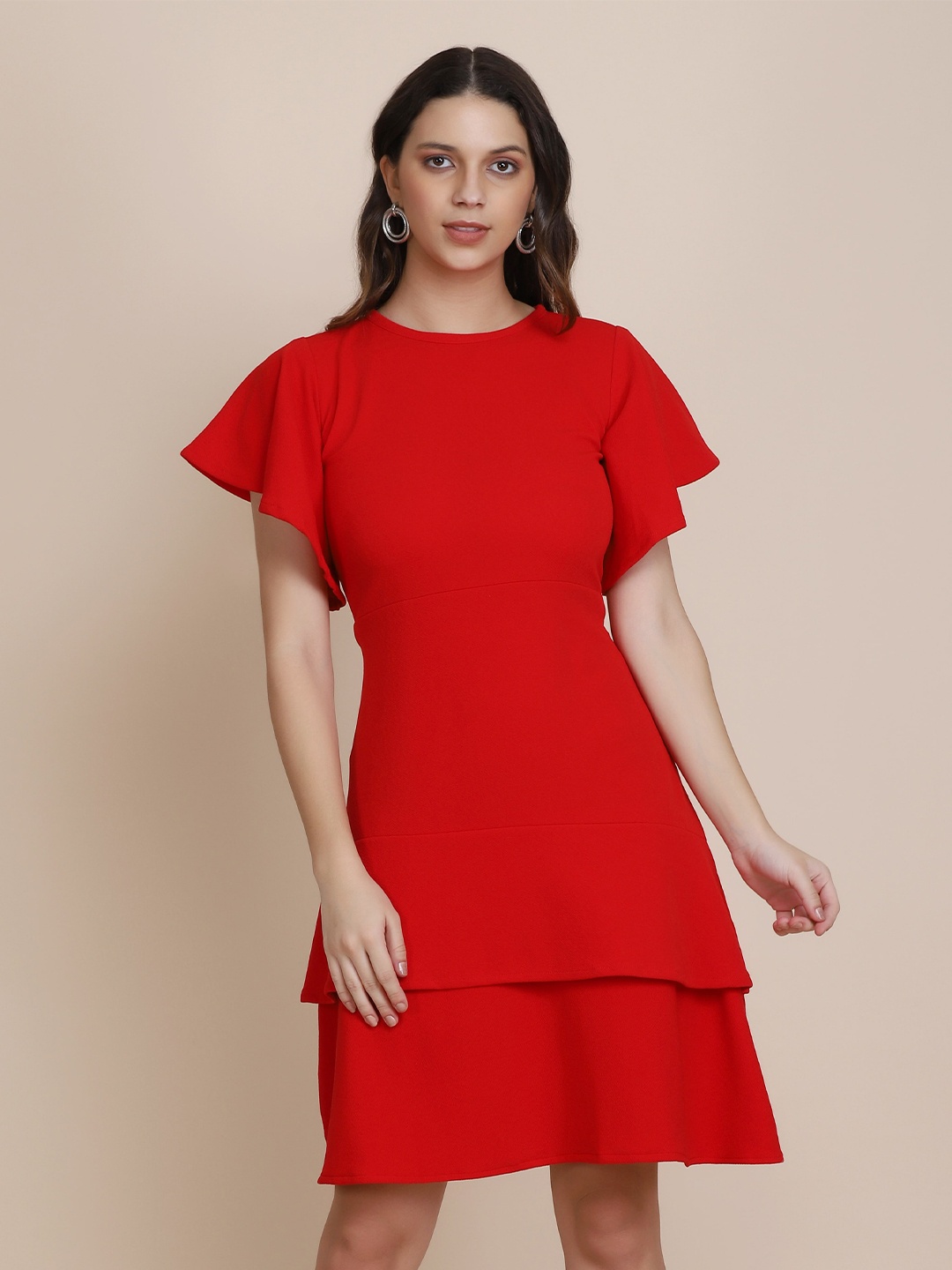 

Paralians Red A-Line Dress