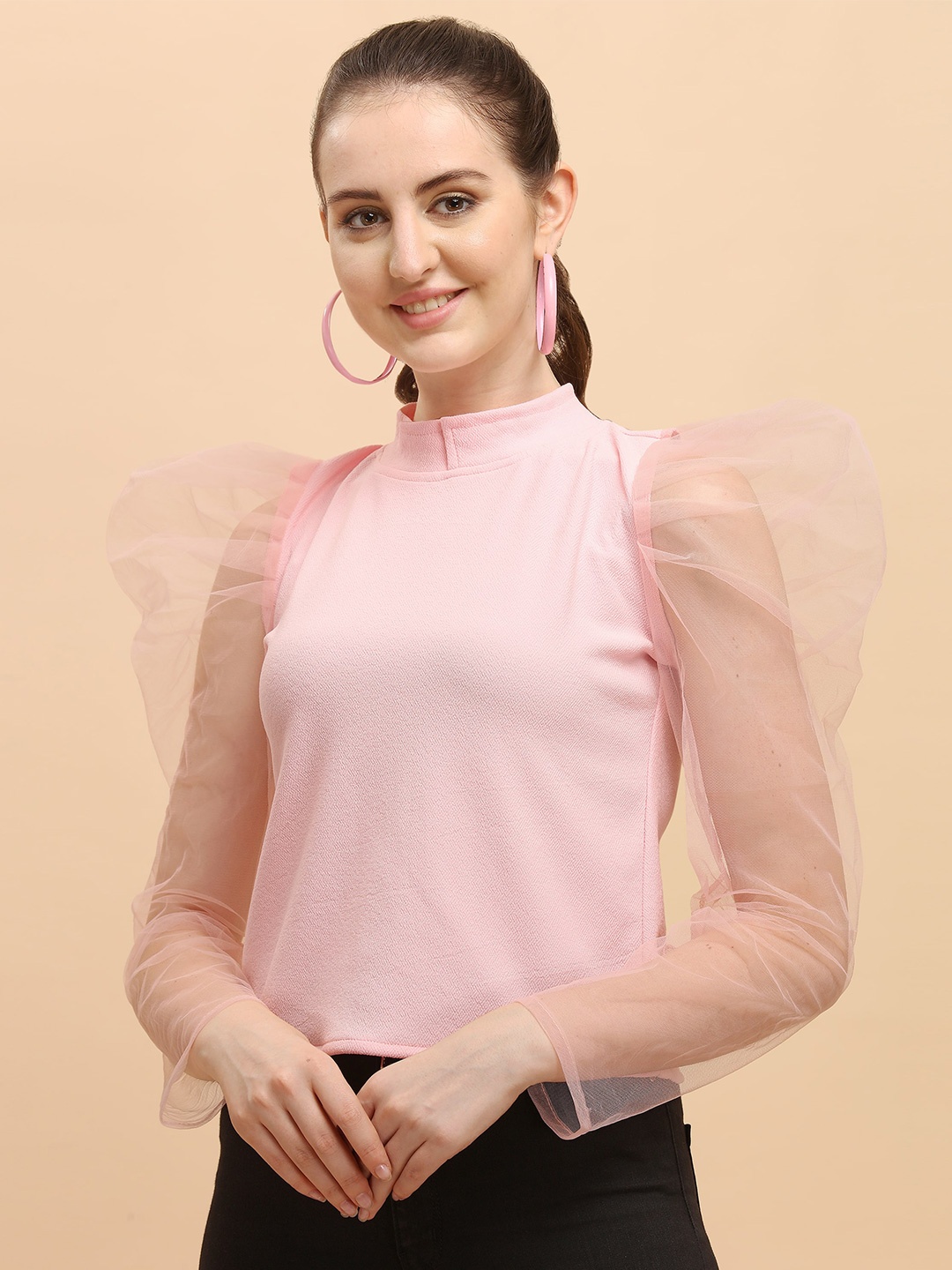 

Paralians Pink Crepe Top