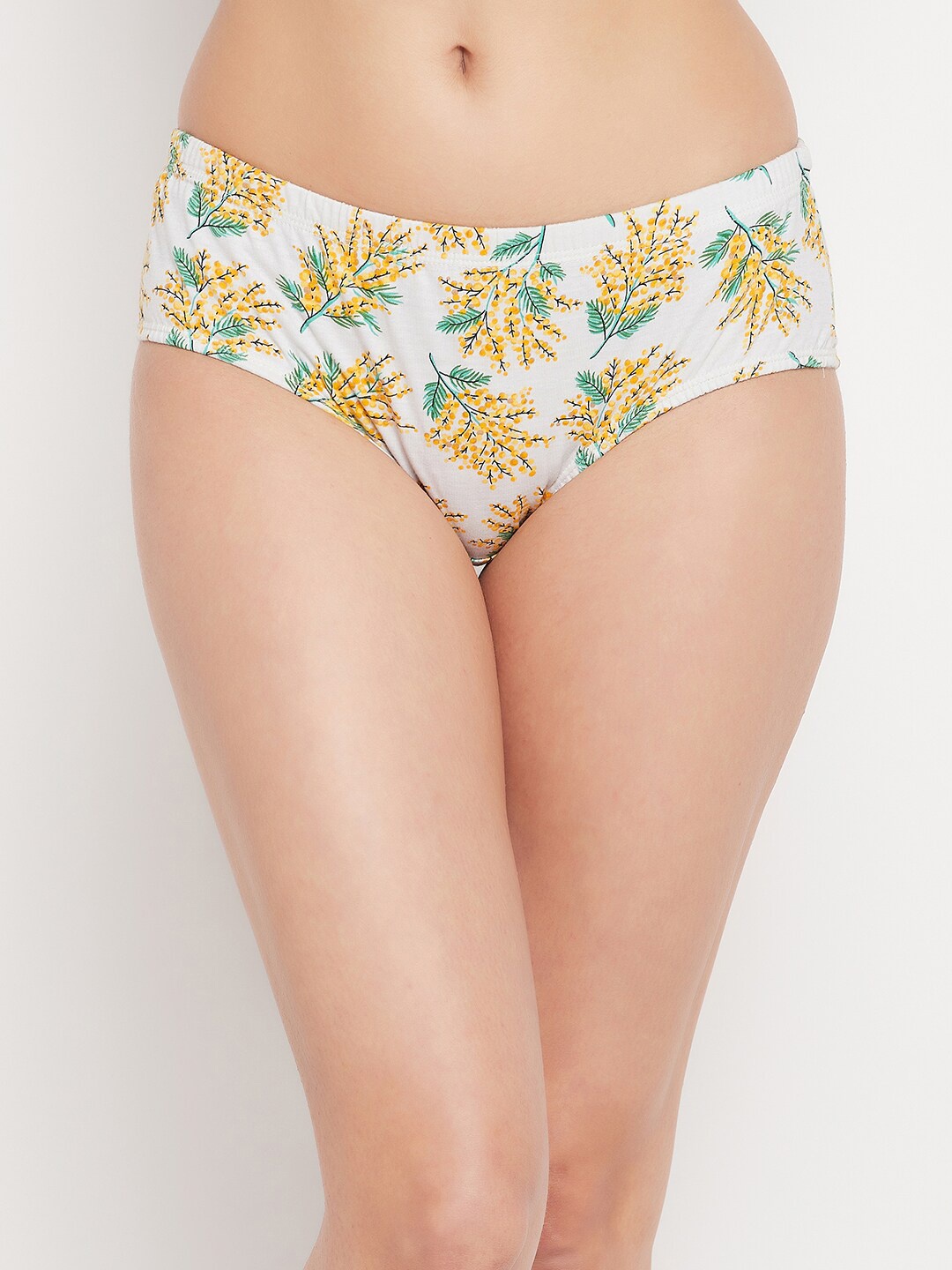 

Clovia Women Grey Printed Pure Cotton Hipster Briefs
