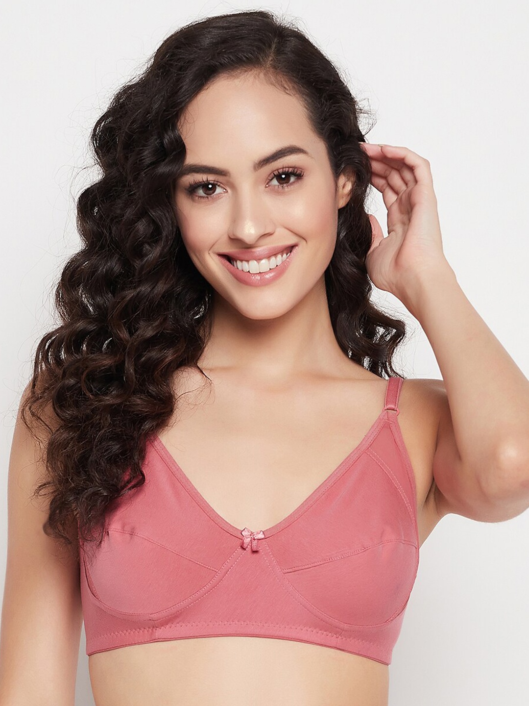 

Clovia Women Cotton Non-Padded Non-Wired Bra, Pink