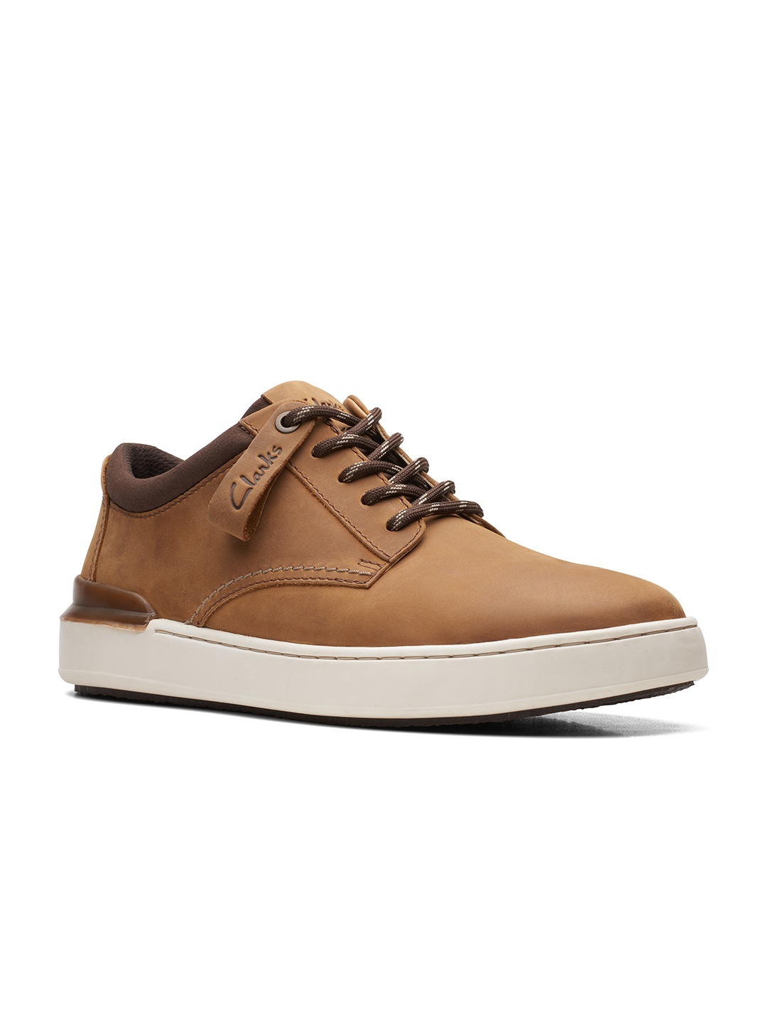 

Clarks Men Brown Leather Sneakers